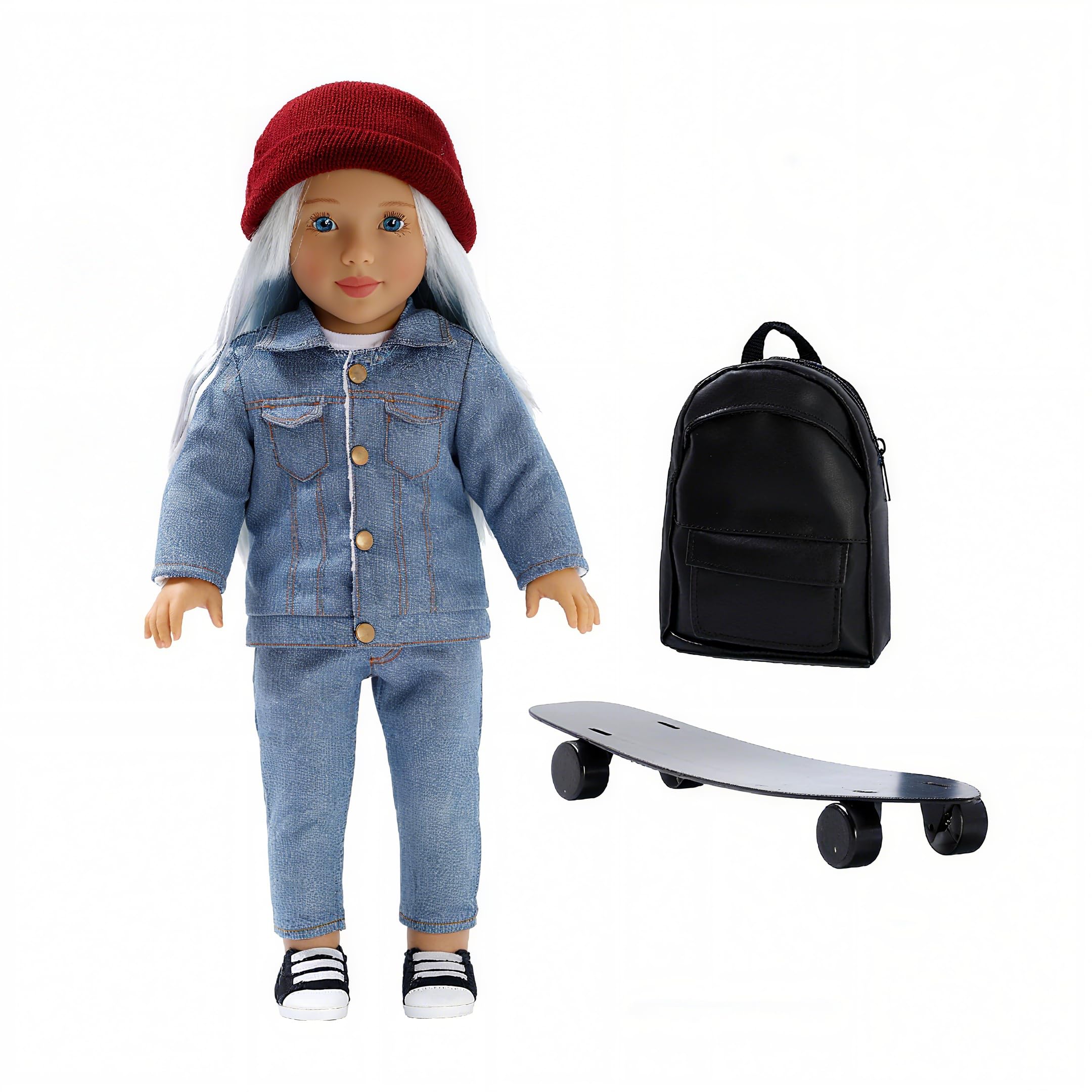 DOLLFUN College Girls 18 inch Fashion Doll Set Natalie(Movie Lover) Fashion