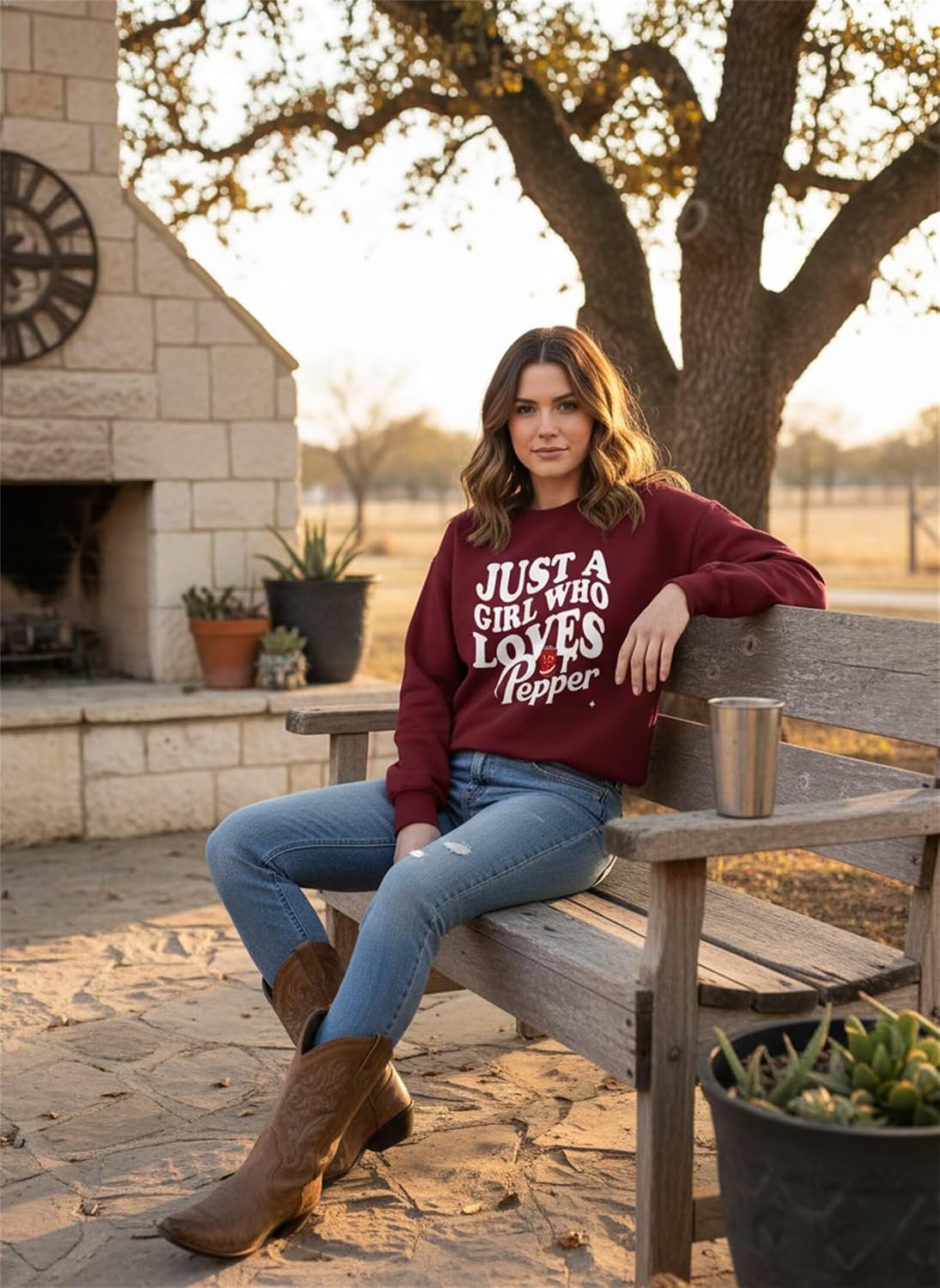 DR.P Drinks Gift Girl SodaDrinks Lovers Gift DR.P Beverage Sweatshirts for Women Casual Crewneck Long Sleeve Tops
