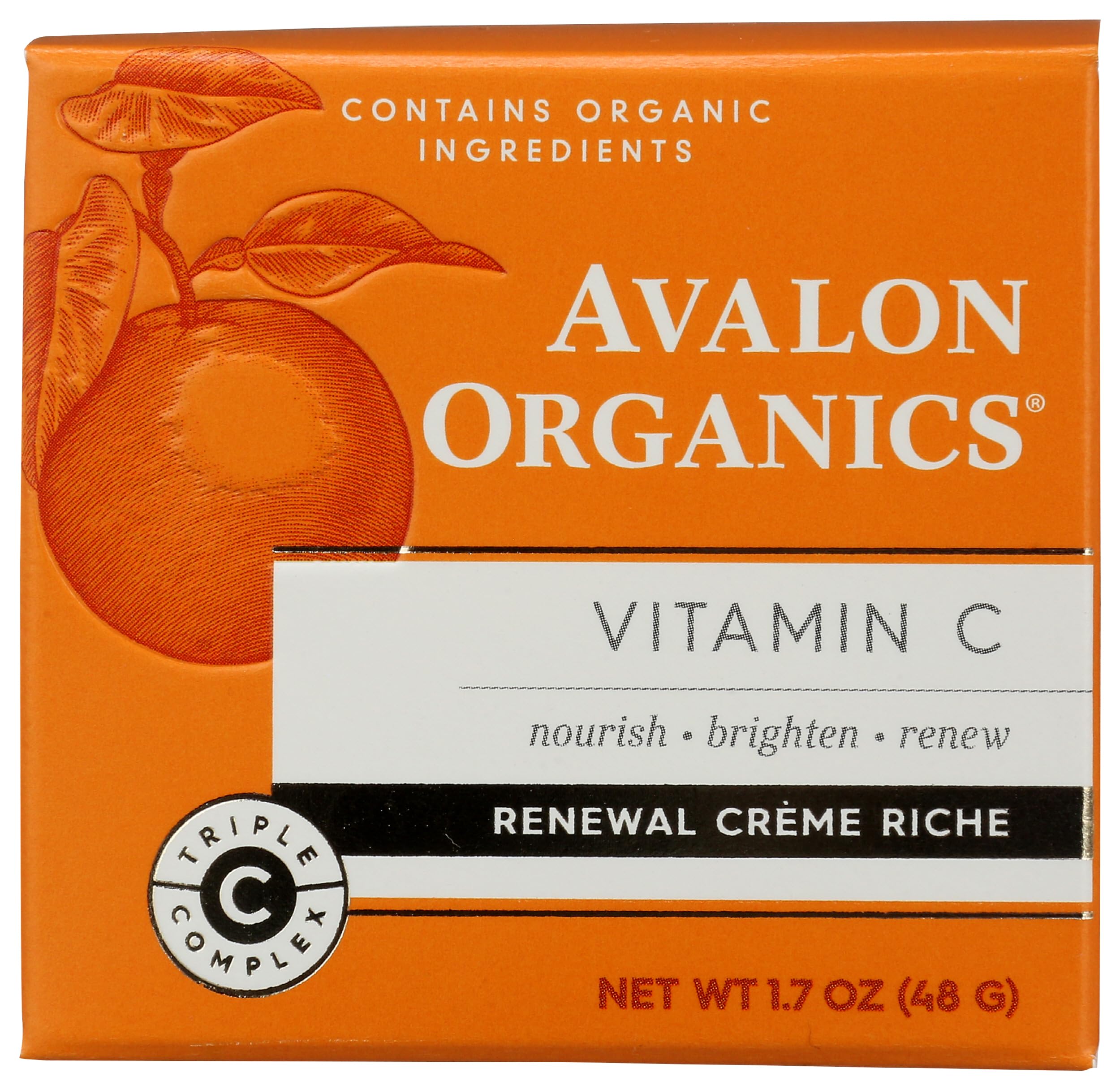 Avalon Organics Crème riche en vitamine C Renouvellement 48 g