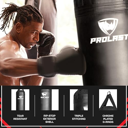 Miniatura 9 de Saco de boxeo pesado sin relleno de 6 pies sin relleno para boxeo, artes marciales mixtas, muay thai y kickboxing para los mejores entrenamientos de