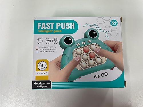 Miniatura 10 de Ainiv Juguetes sensoriales para ansiedad con patrón de luz, juego de mano con rompecabezas, máquina controladora de juegos de burbujas para