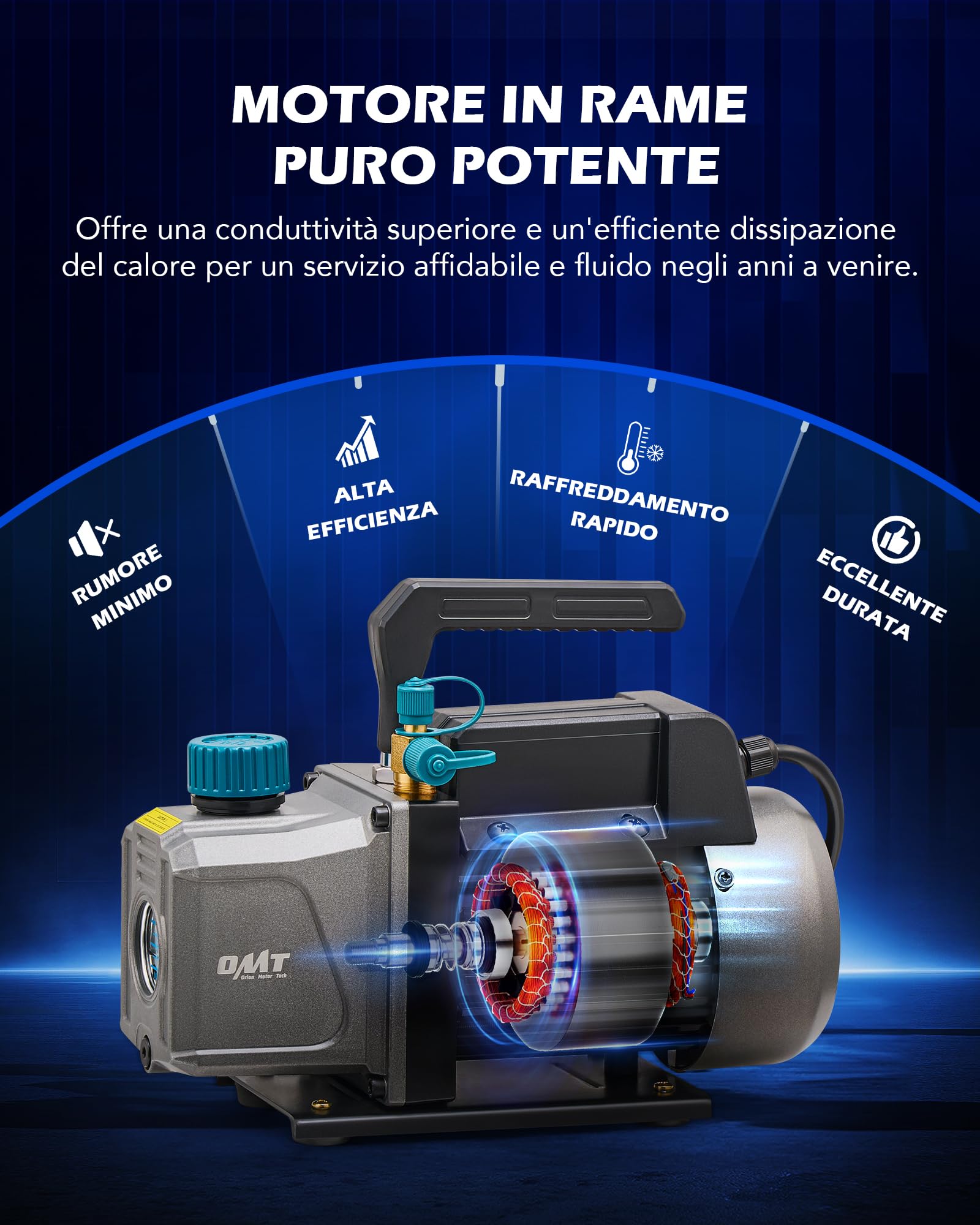 Orion Motor Tech 7.6L Camera a Vuoto 100 L/min con 3.5 cfm Pompa, 186W Pompa con Camera Vuoto Coperchio in Vetro, Camera di Degasaggio Sottovuoto per e Degasaggio di Resina Siliconica