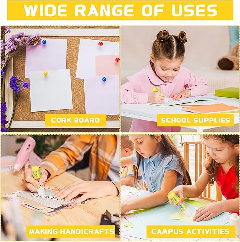 Miniatura 7 de 200 unidades de pegamento blanco de 0.24 onzas en barra de pegamento lavable para manualidades, hogar, escuela, aula, estudiantes, profesores,