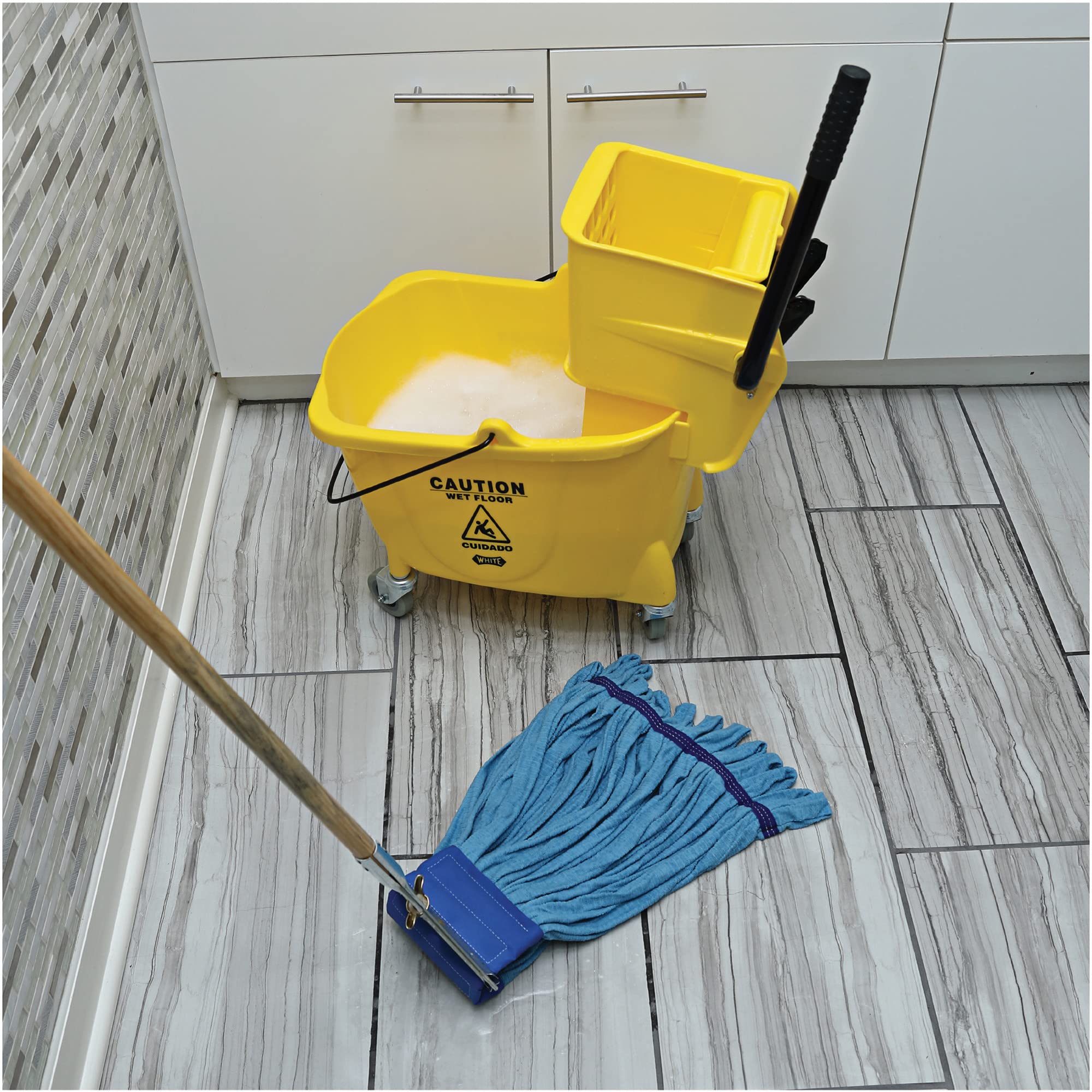 Genuine Joe gjo47539 microfibra Wet Mop Head Recambio, tamaño mediano