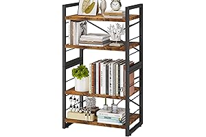 Industrial-Style Bookcase Desk Combo: Homeiju's Dorm Desk Hutch for Efficient Home Office