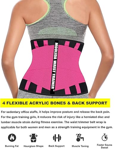 Miniatura 10 de Moolida - Faja para modelar la cintura, perder peso y reducir tallas para mujer faja para brindar soporte a la espalda durante el entrenamiento