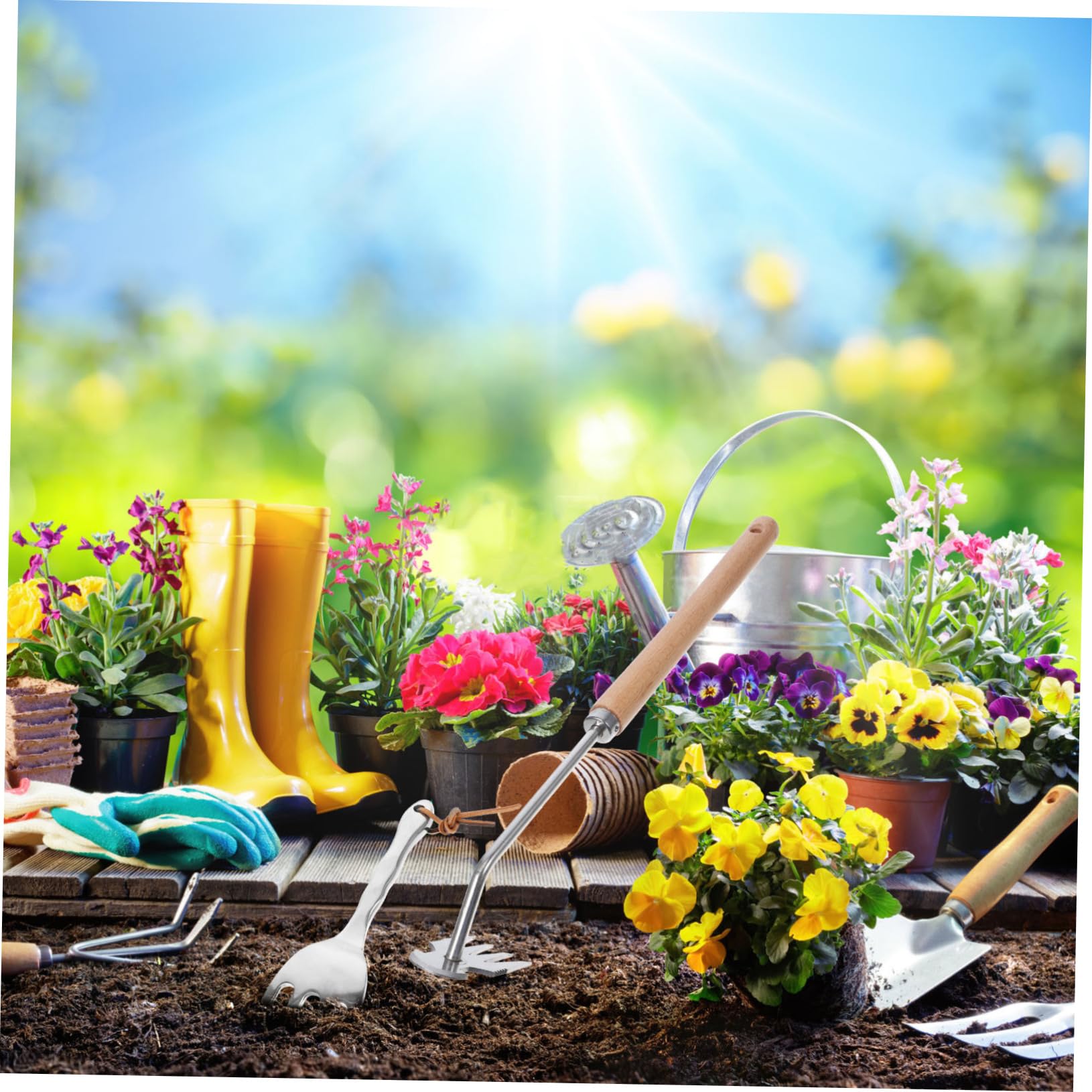 INOOMP 3piezas Herramienta De Jardinería Weeder De Acero Inoxidable Mango Ergonómico Para Deshierbe Jardines y Huertos Para Quitar Malezas y Raíces Punta Fuerte y Ligera