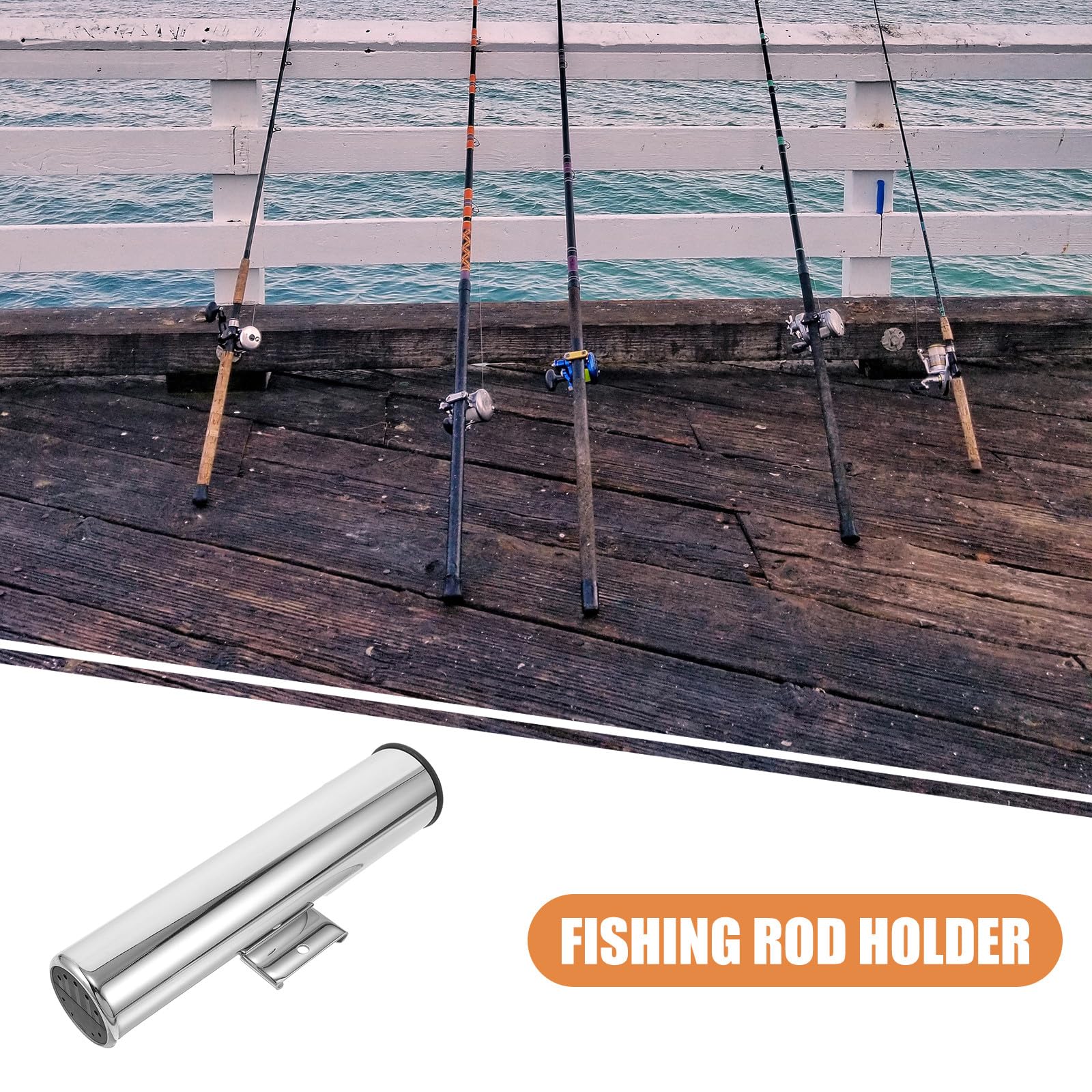 Toddmomy Canna Inossidabile Resistente Al Supporto per Kayak e Barche Accessorio Funzionale per Pescatori in