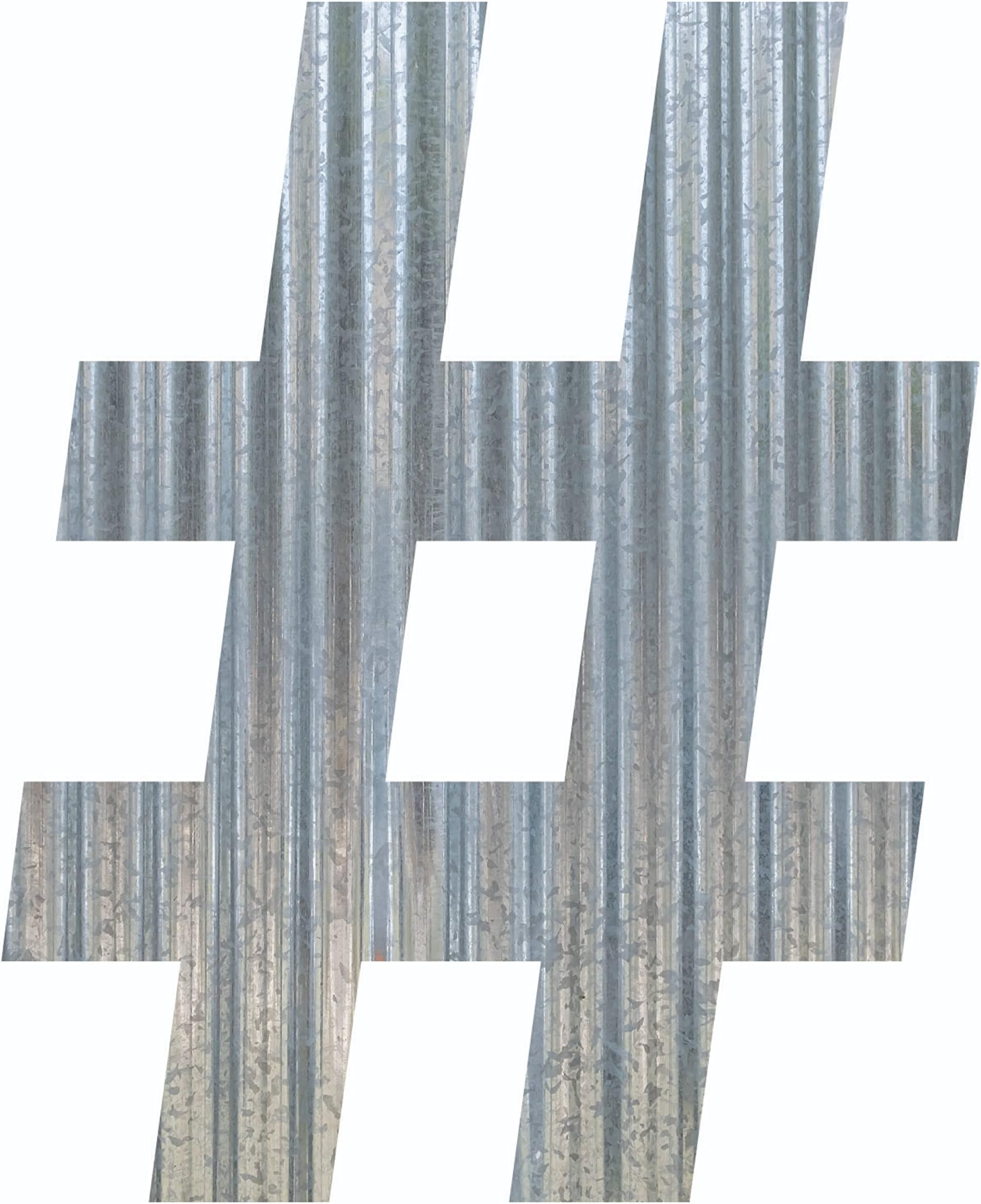 Corrugated Metal Letter (12 Inch, #)