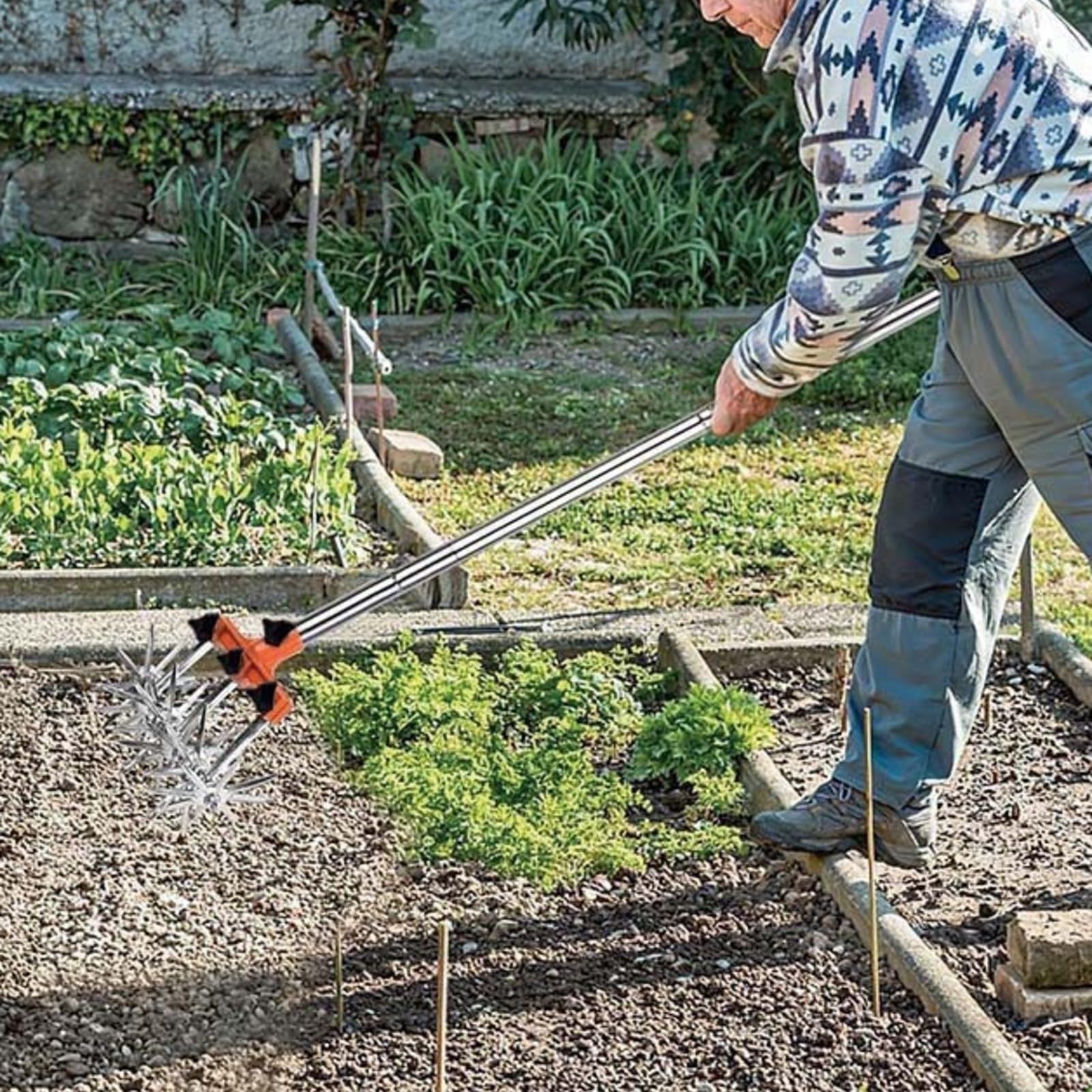 Coltivatore a Rotazione Rapido | Robusto, Sarchiatore, Efficiente, Attrezzo per il Giardinaggio, Aiuole, Giardinieri