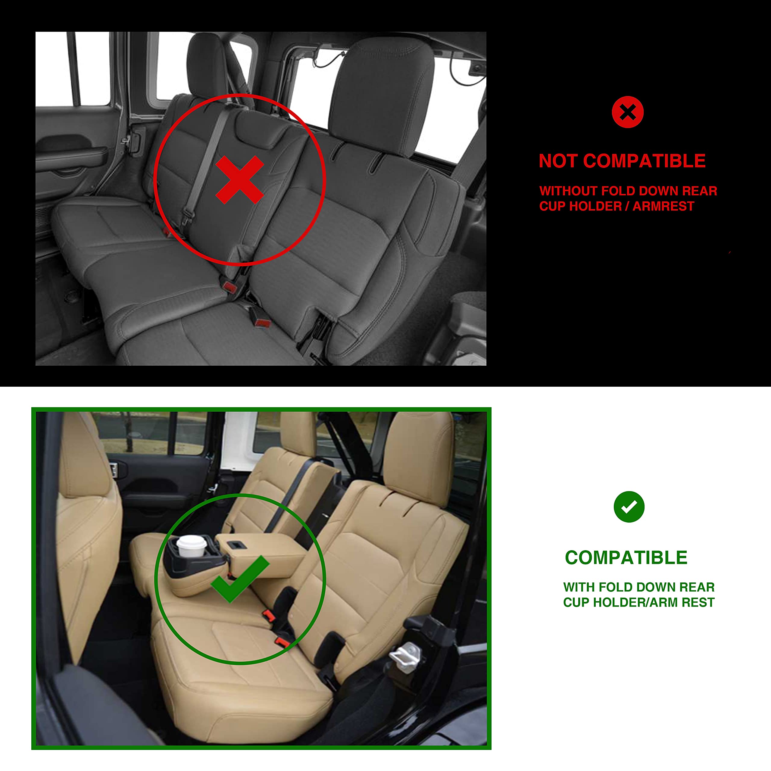 Oasis Auto 20182022 Wrangler JL 4 Door Custom Leather Seat Covers