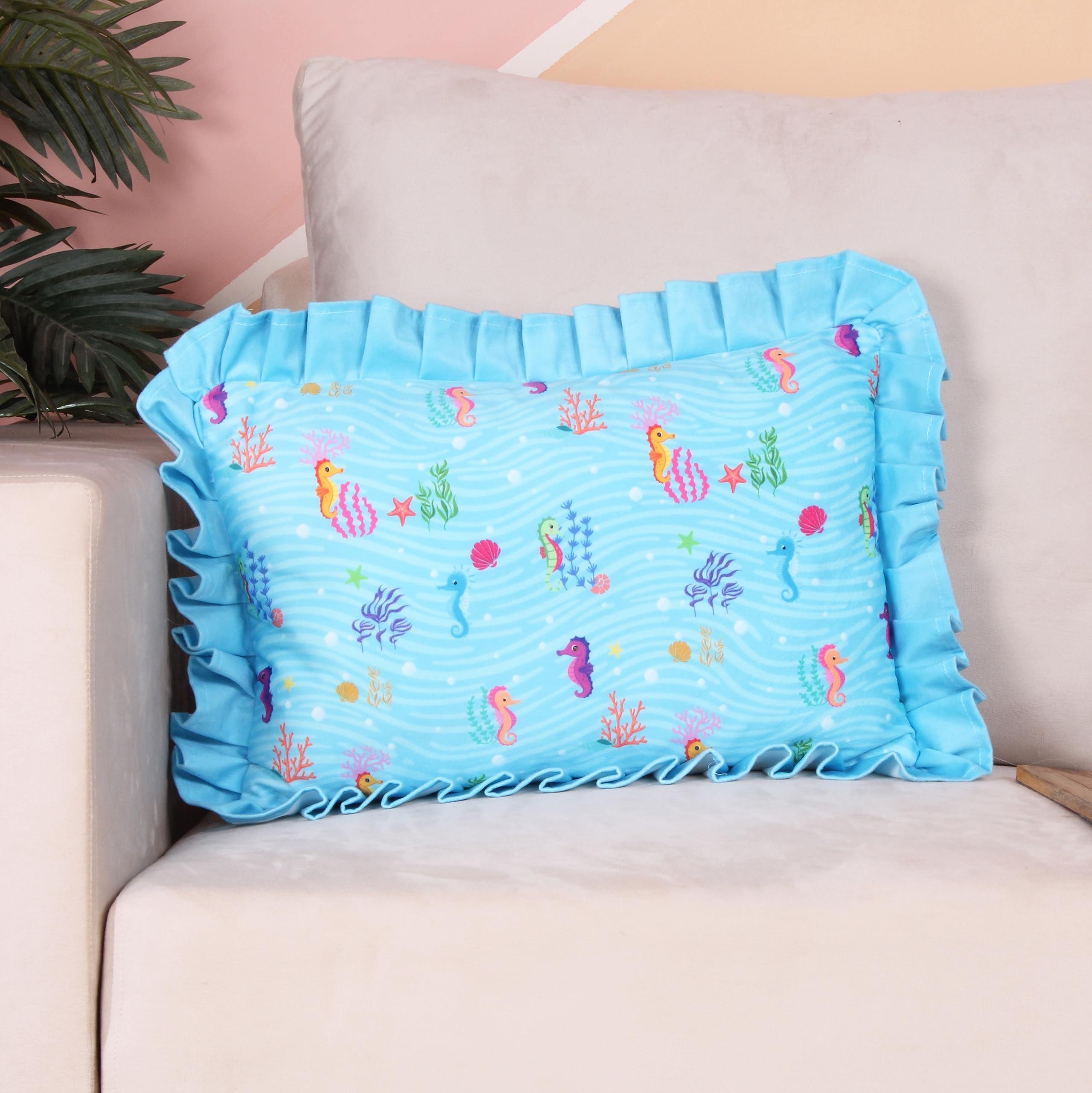 See full amazon price history chart for STITCHNEST Seahorse Swirls Frill Printed Cushion (12 X 18 Inches) STITCHNEST Seahorse Swirls Frill Printed Cushion (12 X 18 Inches) (B0C7GLKNWL) Amazon Price History, Amazon Price Tracker