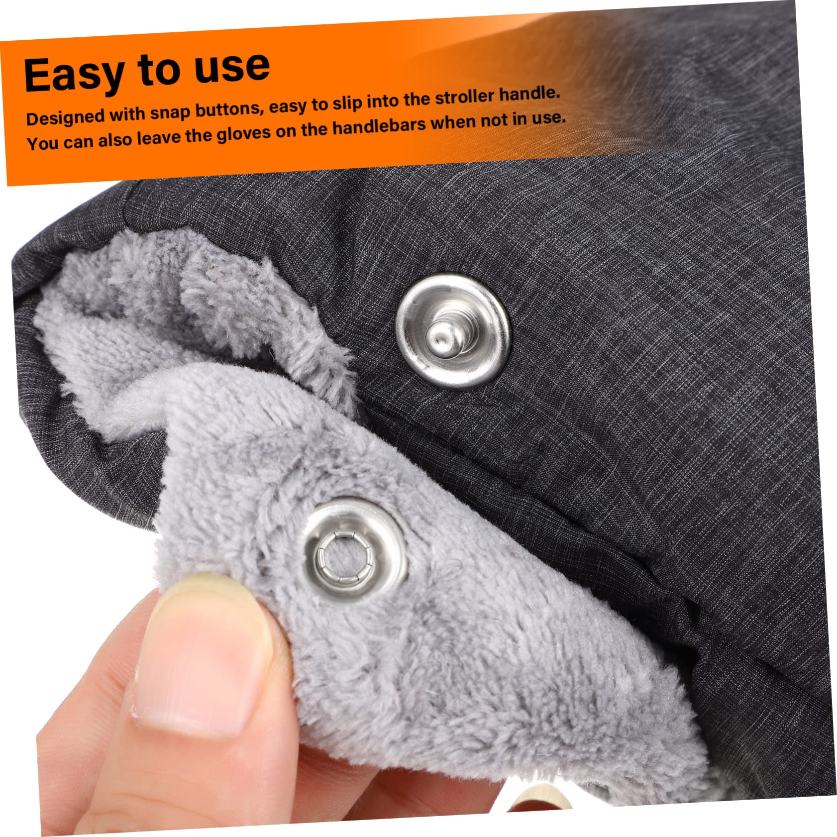 ibasenice 2paires De Poussette Universels Fleece Moufles Anti-Froid pour Hiver Accessoire Pratique pour Poussettes Et Confort Optimal Et