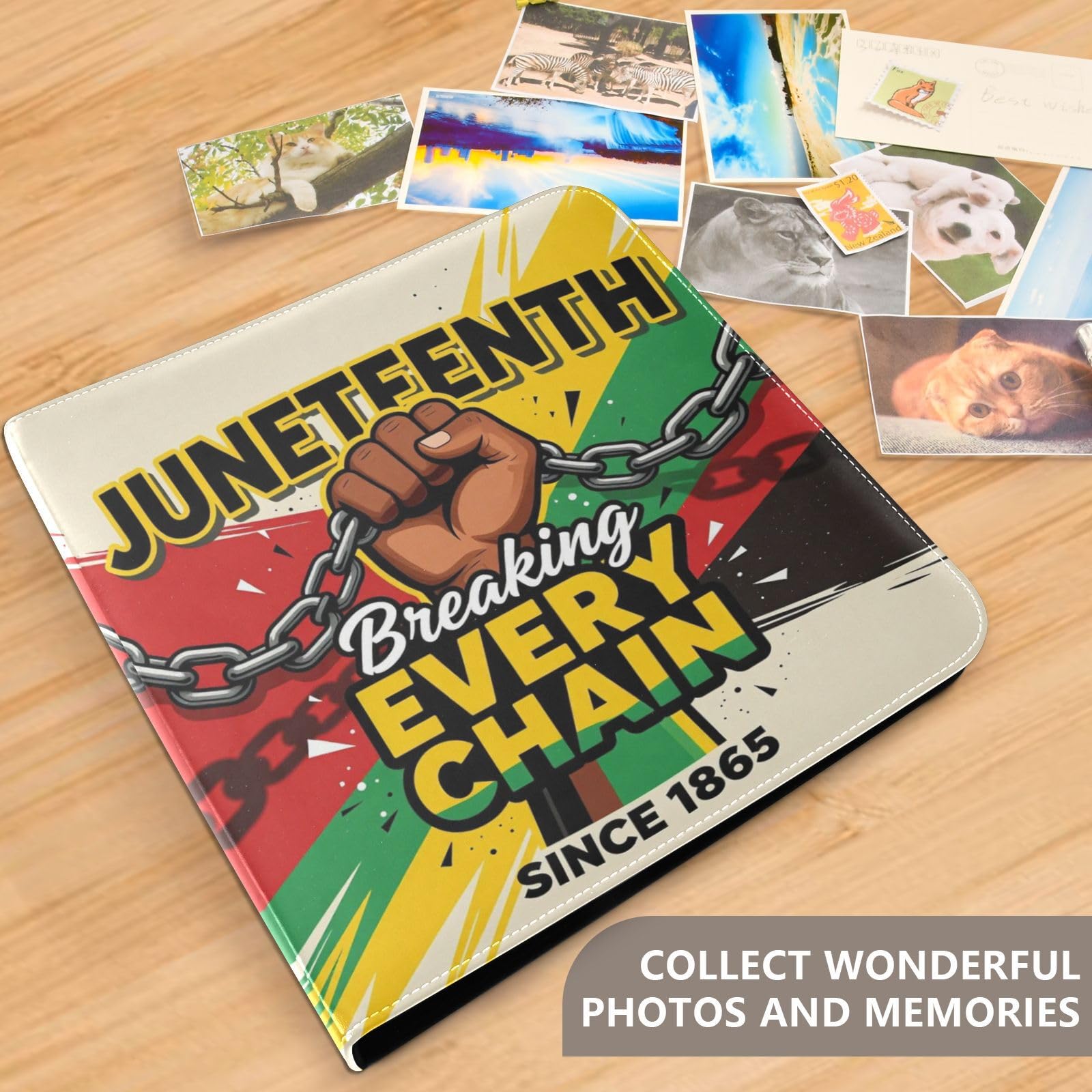 Juneteenth Freedom fotoksiążka ze skóry PU