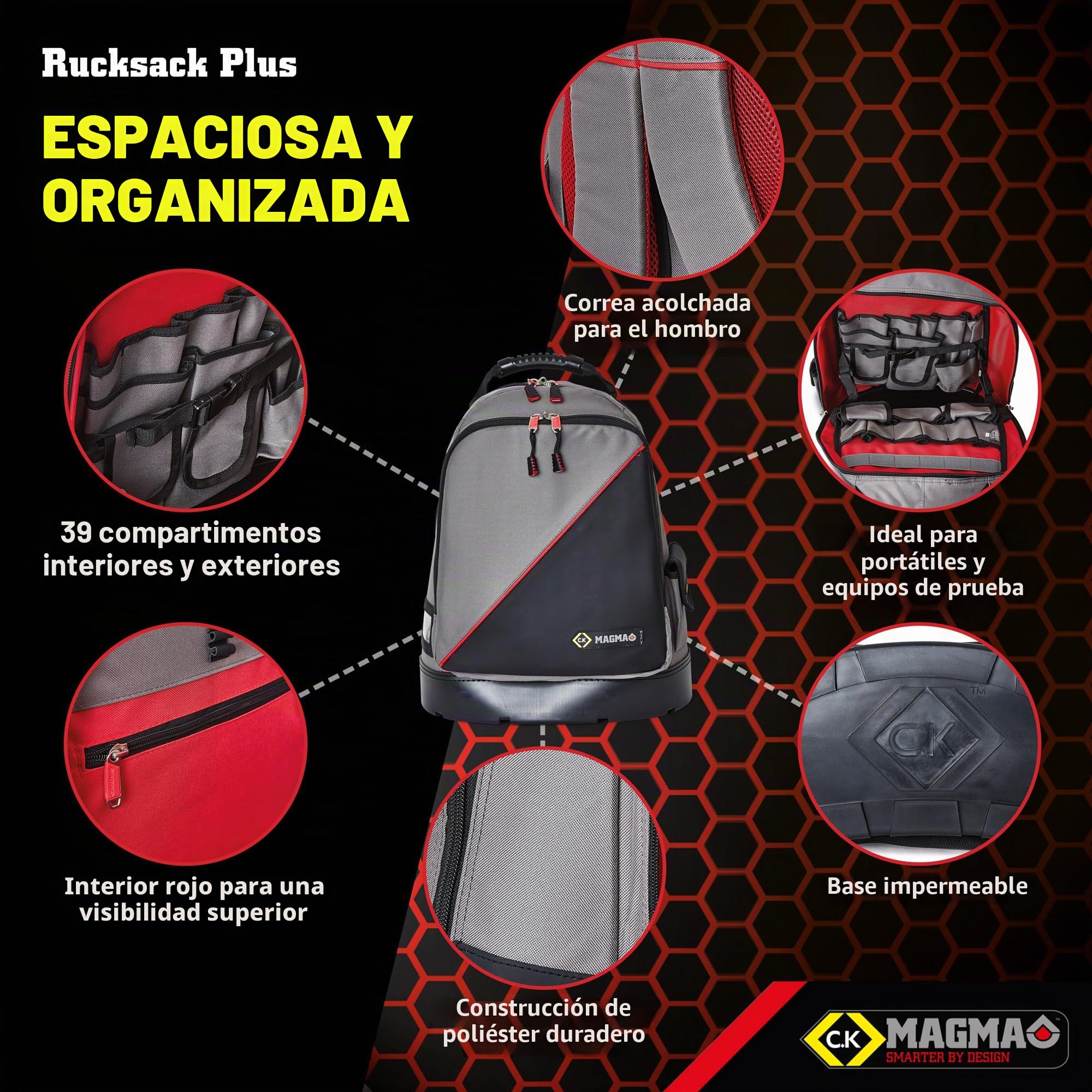 C.K Magma MA2635 - Mochila portaherramientas para técnicos Plus