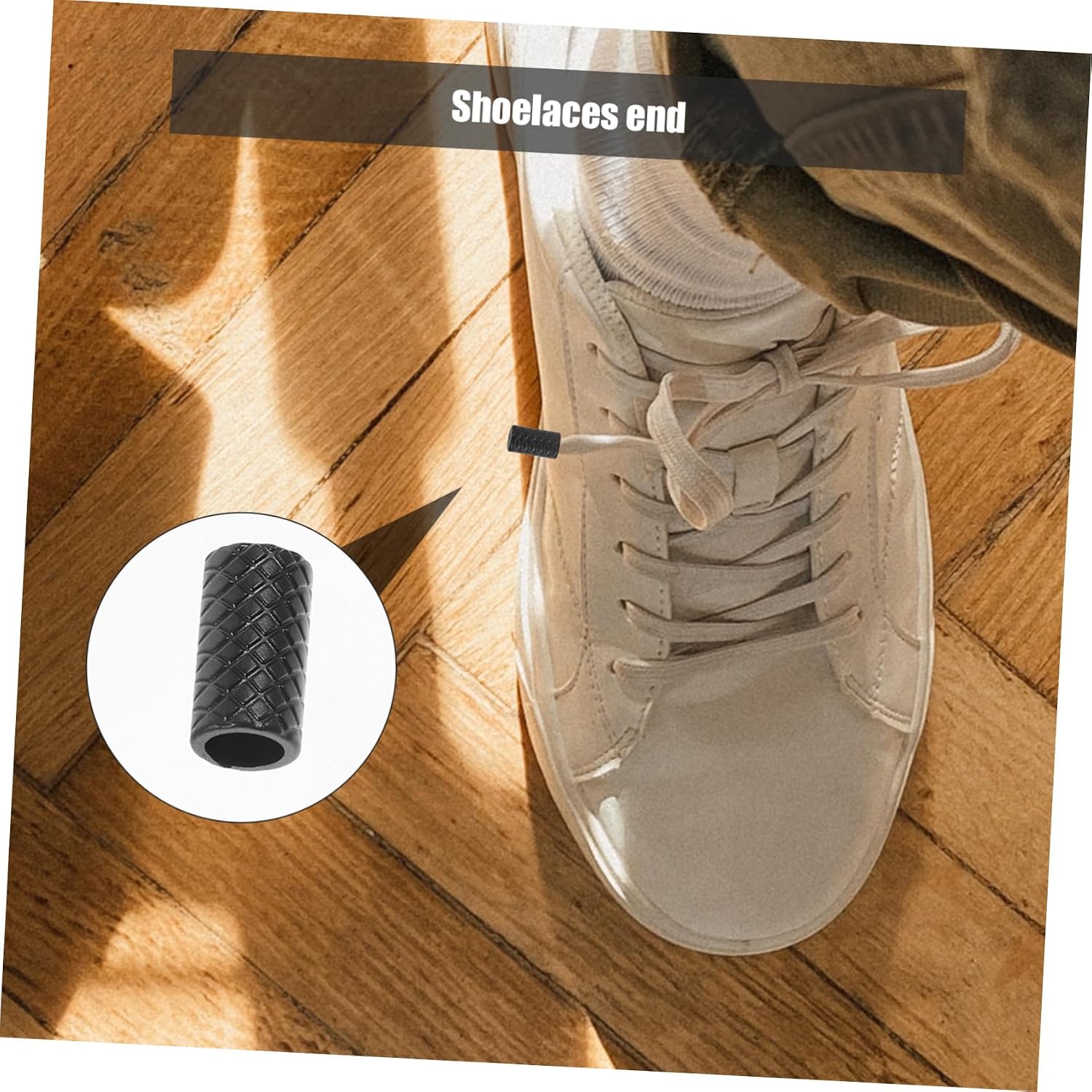 ORFOFE 50pcs Plastic Cord Stoppers Spring Toggle Drawstring Locks for Clothing Lanyards Bags More Durable Soft Rubber End Caps Black