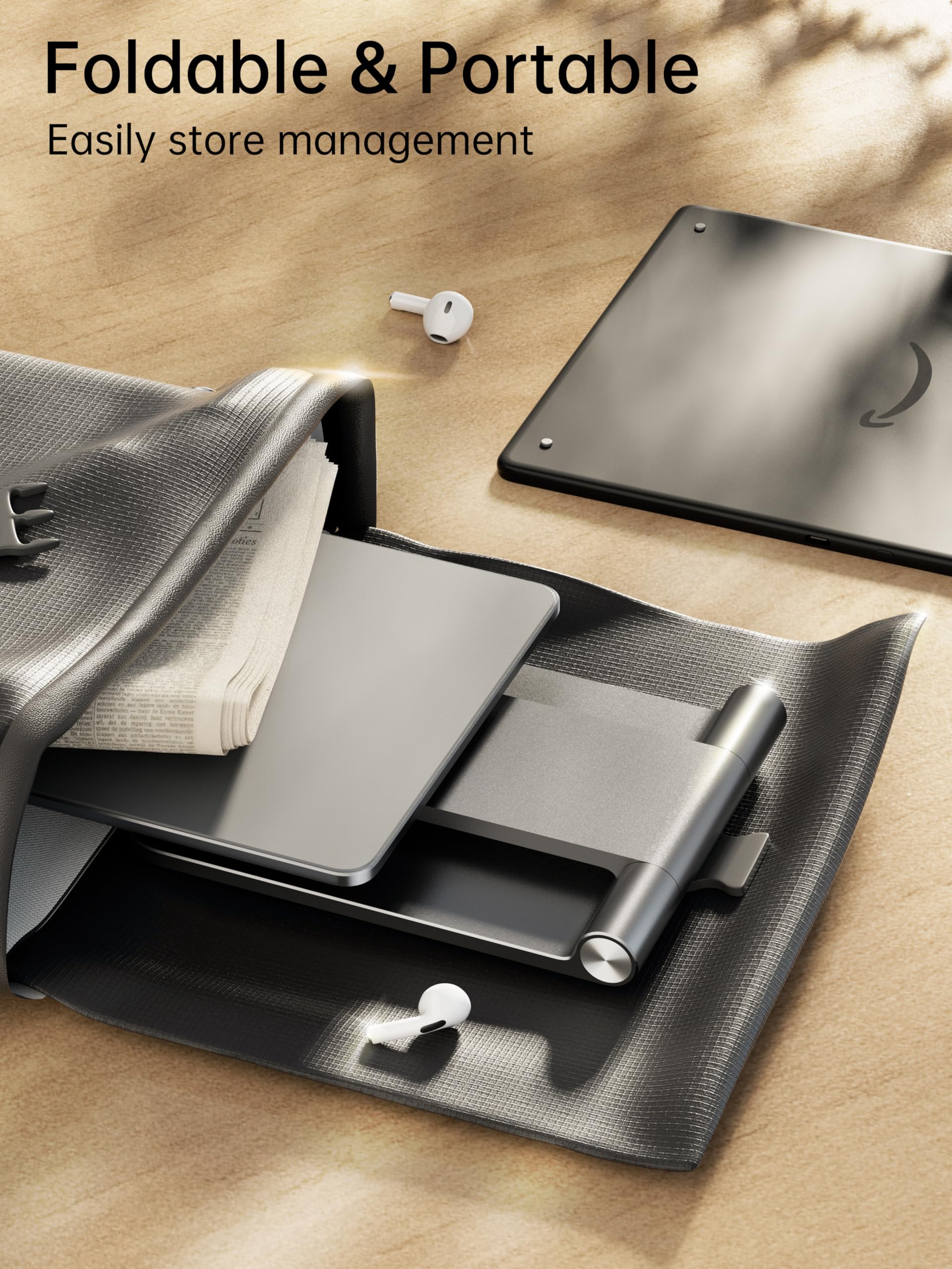 Support magnétique pour Kindle Scribe 10,2" (2024/2022), Pliable et réglable, Tout en Aluminium, Support de Tablette