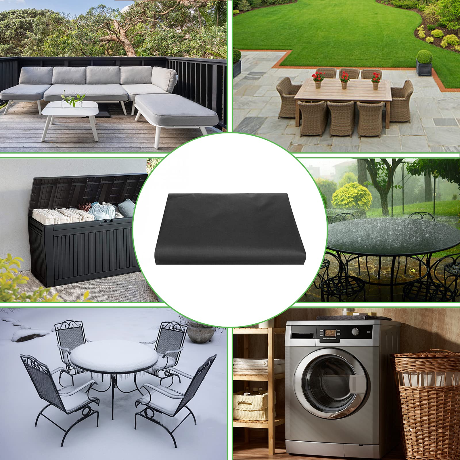 Housse Salon De Jardin, Housse De Meuble Extérieur Tissu Oxford Couverture De Patio, Anti-Poussière Imperméable Anti-Uv, Pour Groupes De Sièges Et Ensembles De Meubles