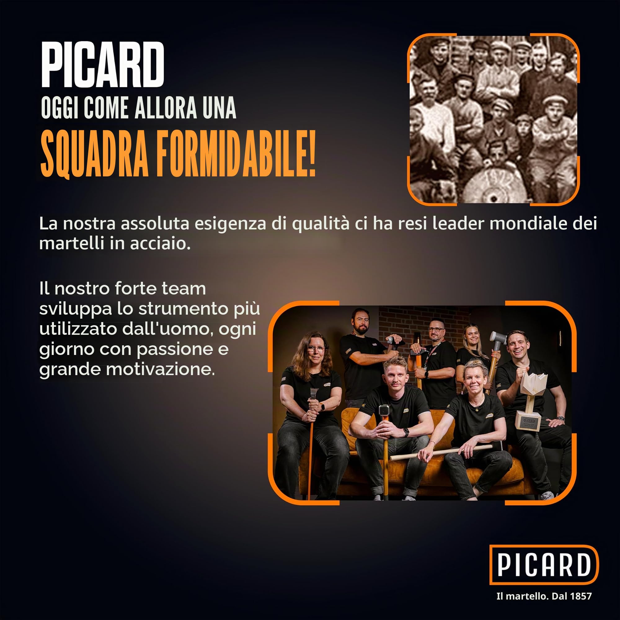 Picard Martello Carpentiere Ruvida AluTec®, No. 1095 | Martello da Carpentiere Professionale con Estrazione Chiodi | Leggero E Potente | Ergonomico E Antivibrazione | Hammer Ibrido Alluminio