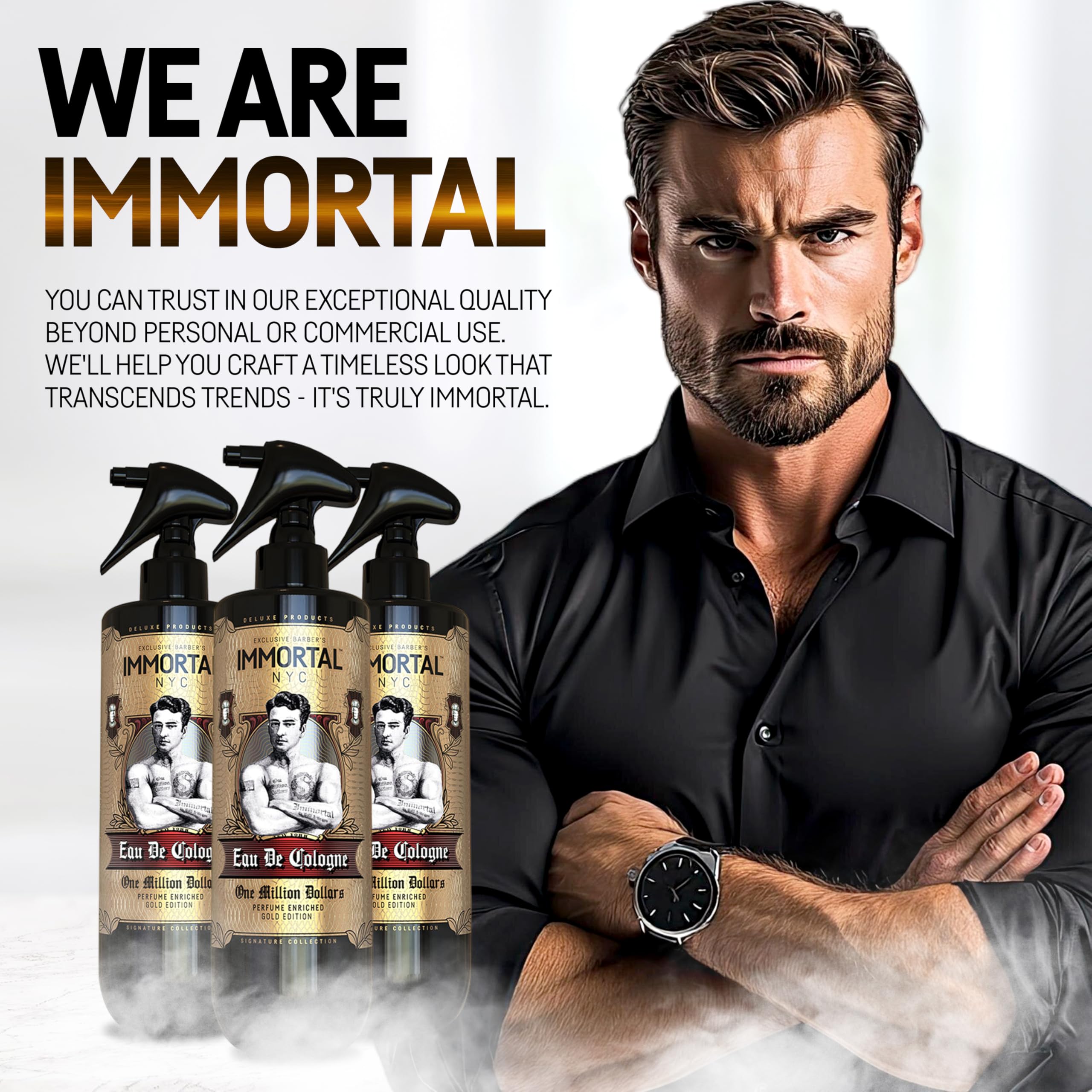 Colonia Dopo Barba Spray Eau De Cologne One Million Dollars 500ml Immortal