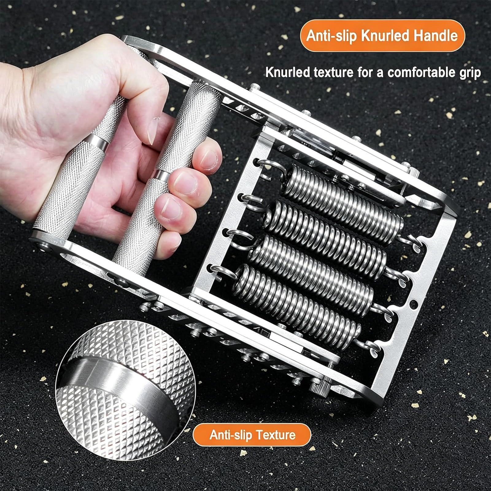 Dinamometro portatile a mano, in acciaio inox, con 4 livelli di presa regolabili, carico massimo 150 kg, per allenare muscoli di avambracci e dita