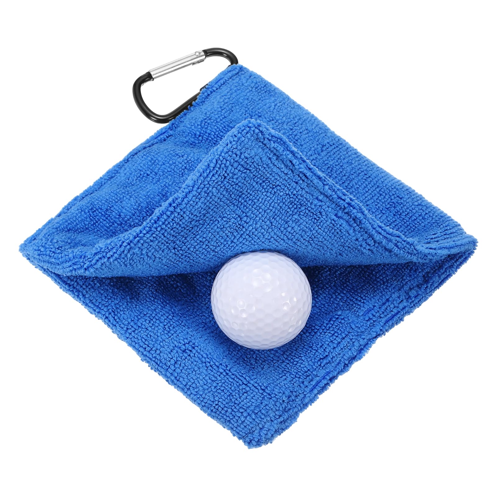 YELARXI Small Microfiber Golf Towel, Pocket Golf Ball Towel with Clip Fitting For (Bags/Carts/Clubs-Cleaning Accessories-Men/Women) 6 Inch & 1 Pack & Bright Blue