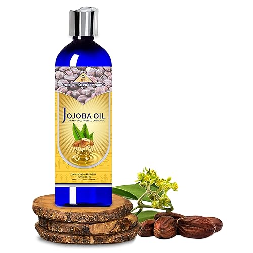 Ancient Health Remedies Aceite orgánico prensado en frío JOJOBA Aceite portador a granel para belleza, piel, cabello hidratante DIY potenciador para