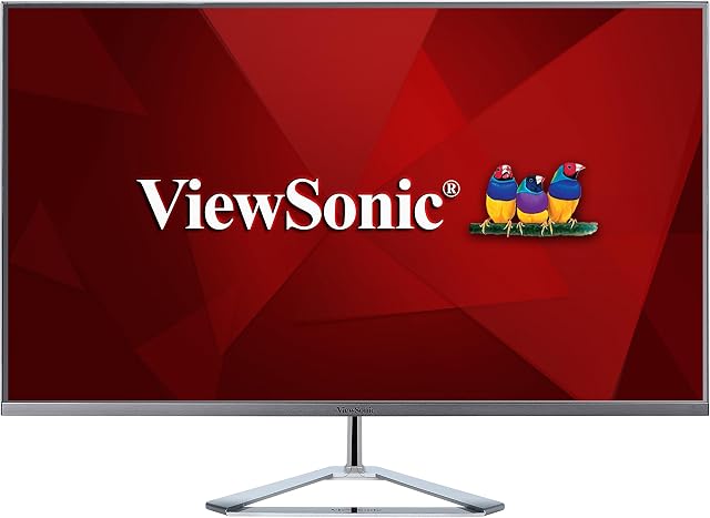 ViewSonic VX3276-2K-MHD-2 32-inch IPS QHD Monitor with 103% sRGB, 2x HDMI, DisplayPort, Mini DisplayPort, Eye Care for Work and Entertainment at Home