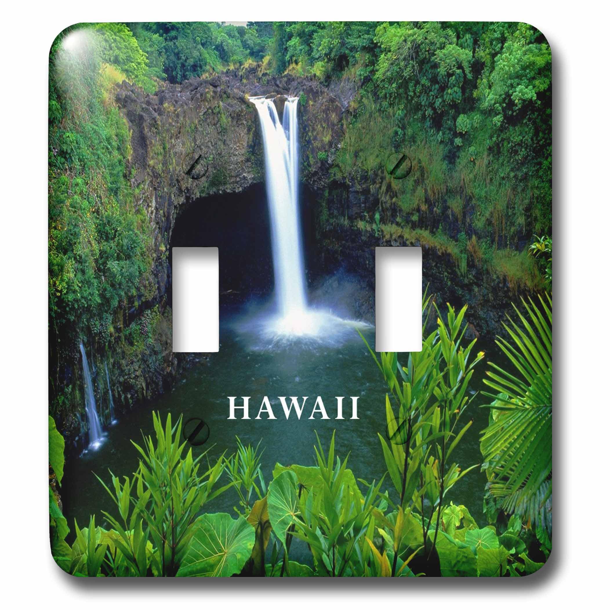 Interrupteur double Hawaii 3dRose lsp_80769_2 motif tropical imprimé