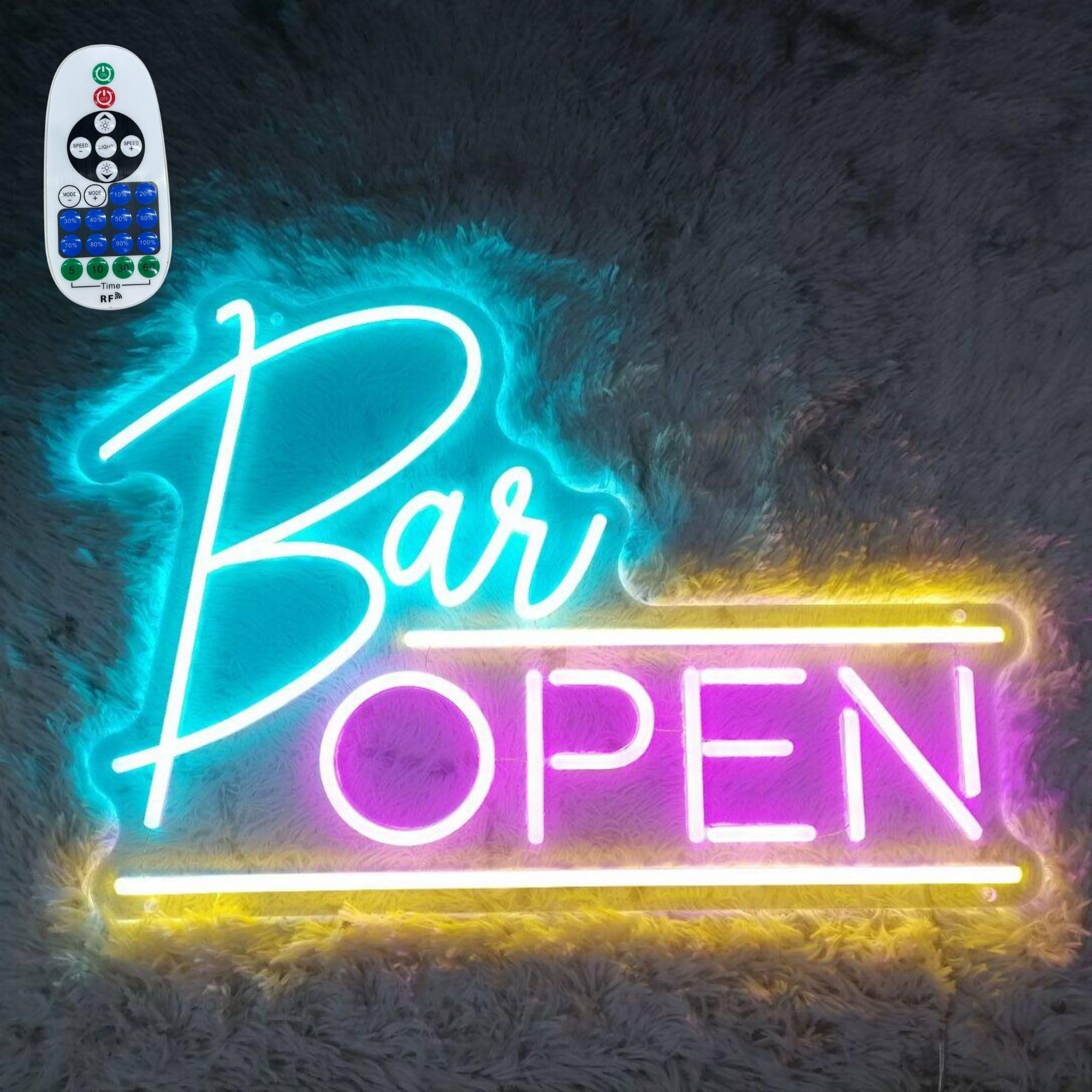 Open Bar Neon sign (LARGE 24x16'') Lights Neon Sign and Decor Led