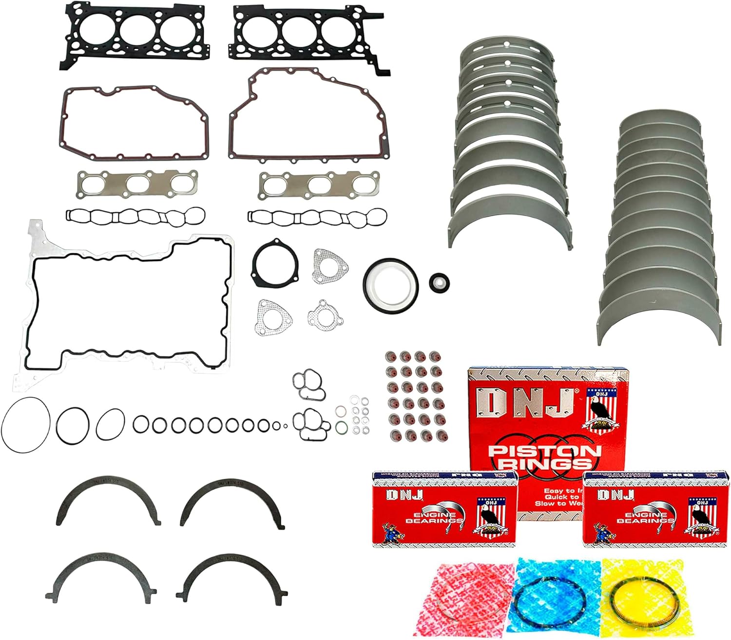 DNJ RRK1174 Engine Re-Ring Kit for 2014-2019 Jeep Ram 1500 1500 Classic Grand Cherokee 3.0L V6 24V DOHC 2987cc