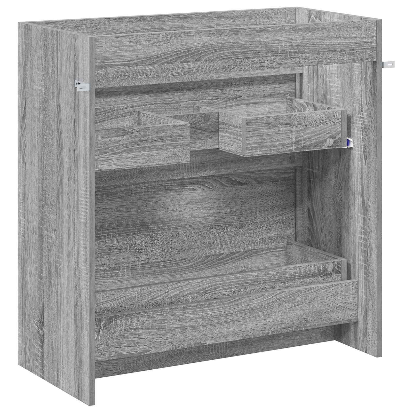 Mobile sottobagno grigio sonoma, 78,5 x 37,5 x 81 cm, in legno