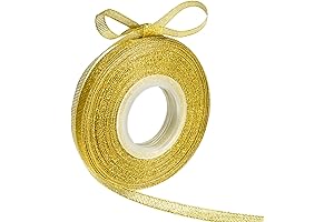 Glittering Christmas Gold Ribbon: Adorn Your Festivities with Shimmer and Shine