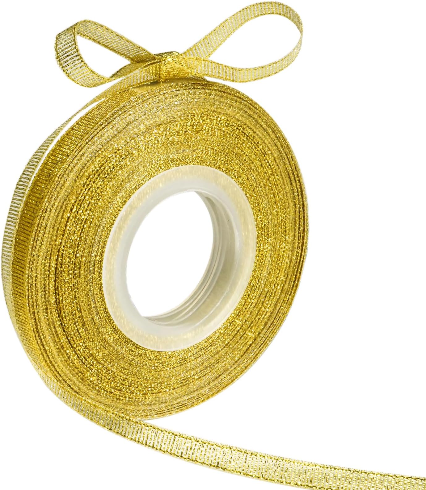 Amazon.com: Nylon Taffeta Metallic Ribbon, 100 Yards, 1/8-inch - Gold ...