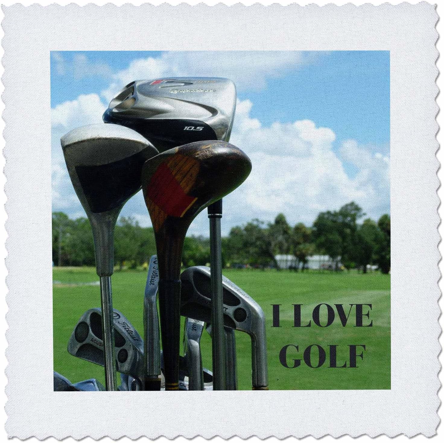 3dRose qs_31152_1 Lovin Golf-Quilt Square, 10 by 10-Inch