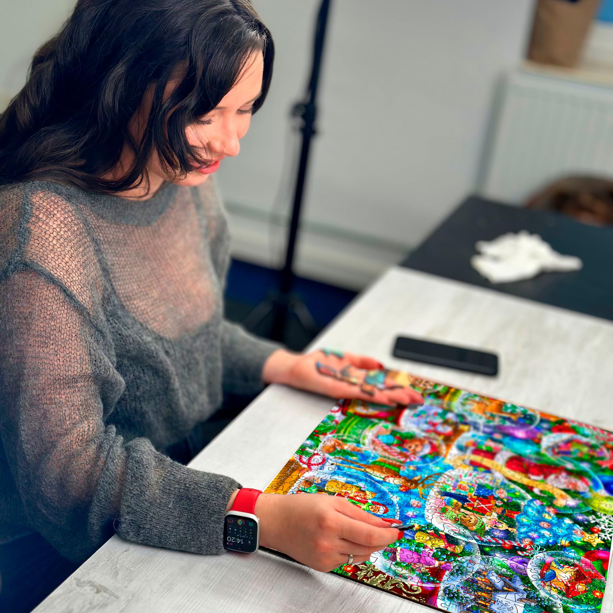 WOODEN.CITY Boules de Neige de Noël - Puzzle 1000 Pièces pour Adultes, Casse-Tête Adulte Élégant et Défiant, Idéal pour Collectionneurs et Amateurs de Puzzles de Noël