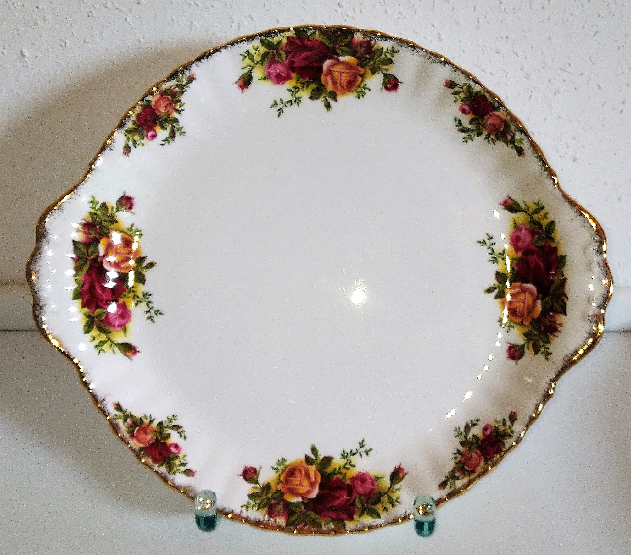 Royal Albert - Plato para tartas (23 cm), diseño de rosas