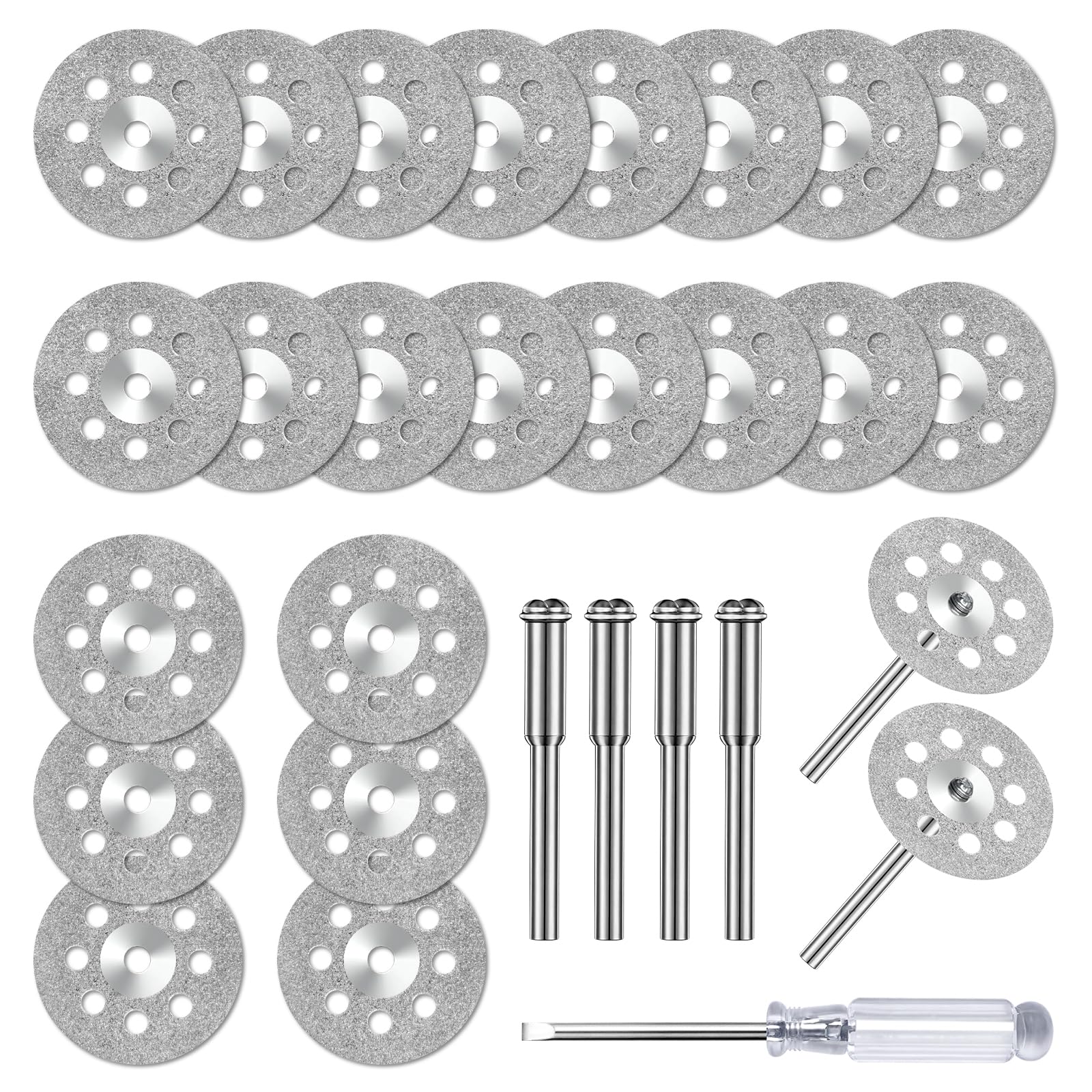 Flintronic HSS Kreissägeblätter für Dremel Multifunktionswerkzeuge, Kreissägeblätter Set mit Schraubendreher zum Schneiden von Holz, Kunststoff und Metall