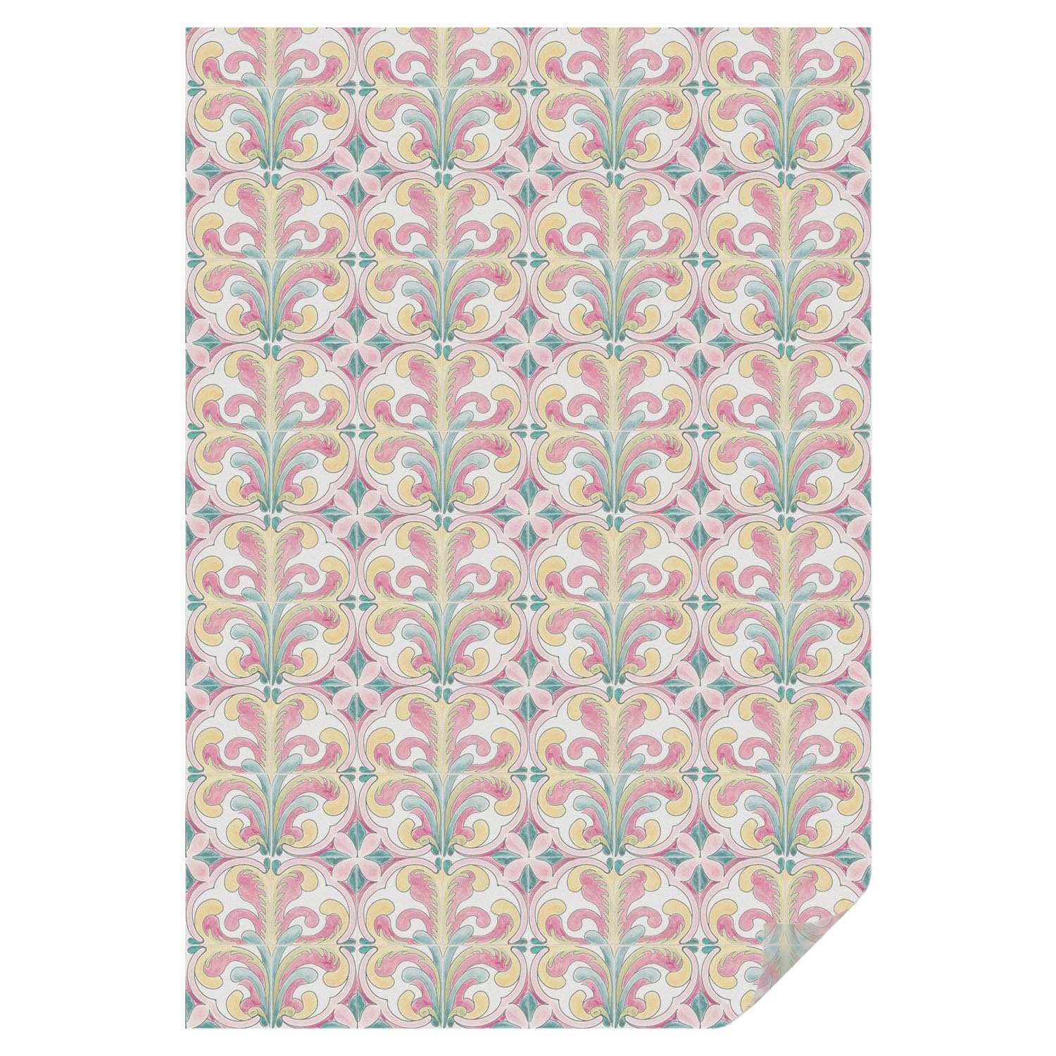 Film décoratif pour fenêtre de salle de bain motif vitrail coloré 100x146