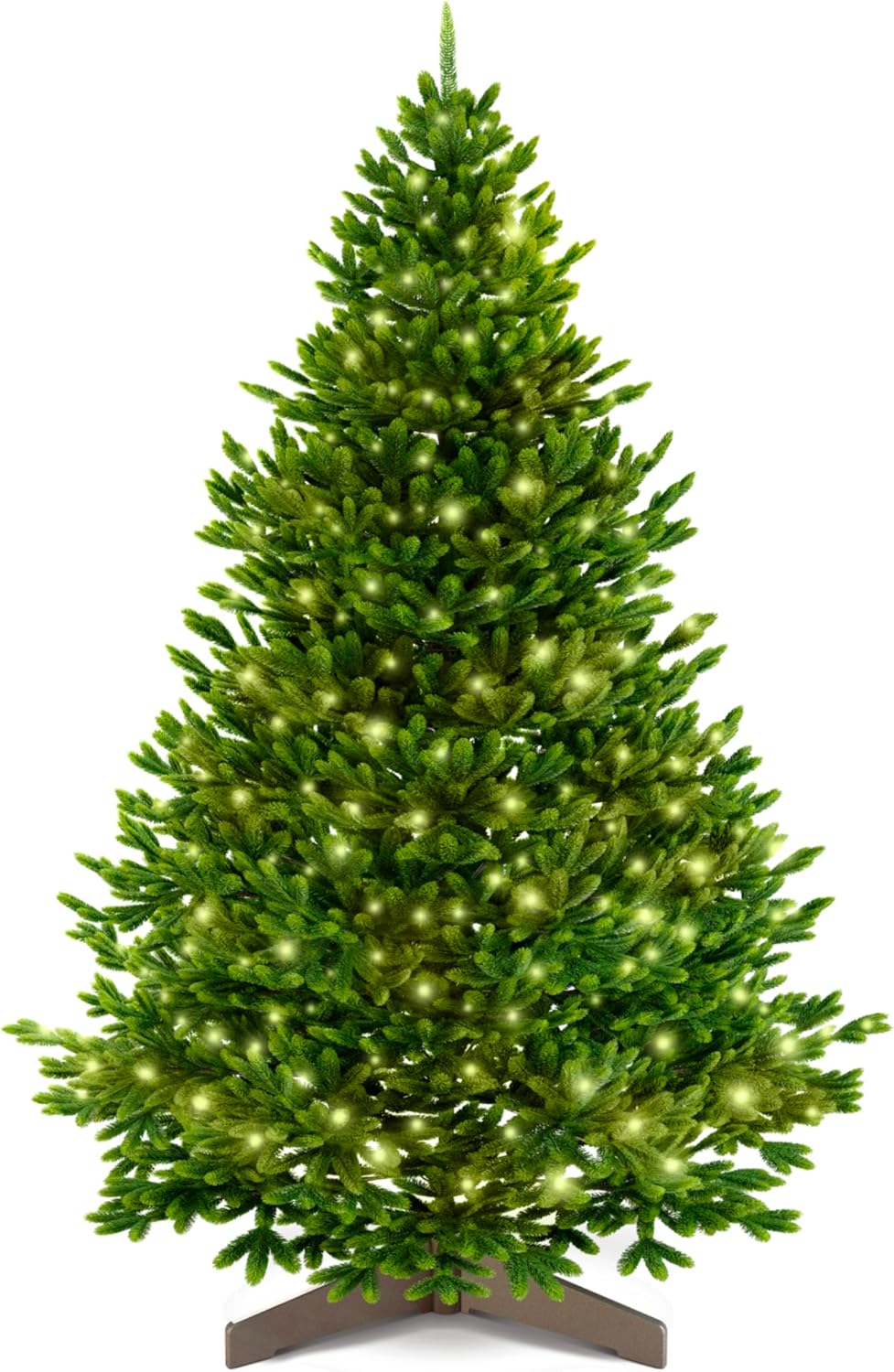 ArtiTree Künstlicher Weihnachtsbaum 240 cm – 100 % Spritzguss Nordfichte mit LED | Premium Tannenbaum naturgetreu inkl. FSC-Holzständer & Aufbewahrungstasche