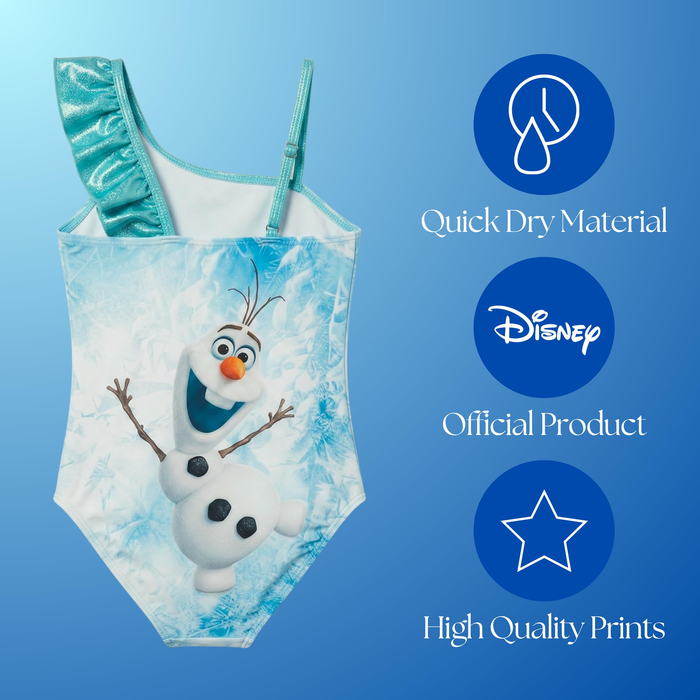 Disney Frozen Bañador para Niña, Diseño Elsa y Olaf Bañador de Una Pieza Verano Infantil, Tallas 3 a 8 Años — view 4