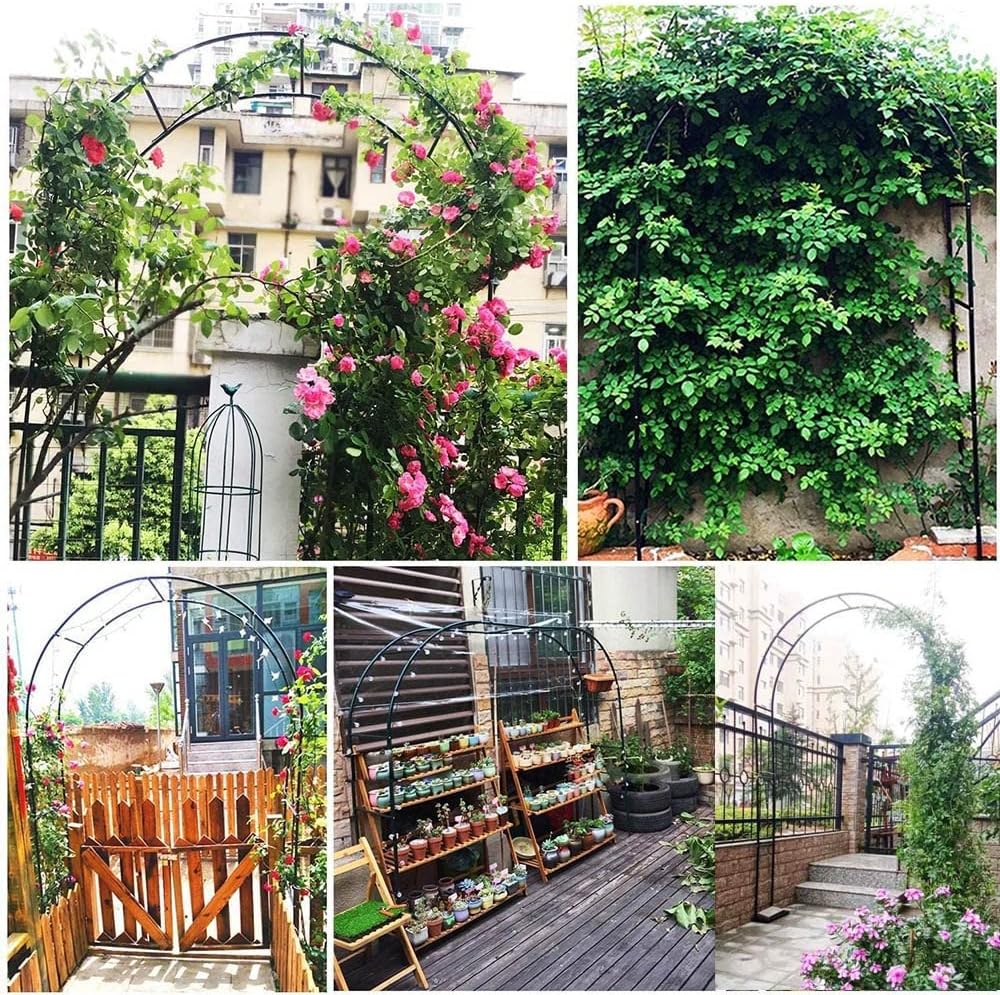 Steel Wedding Arch Garden Arbors with Base for Party Ceremony Decorations Metal Pergola Arbor in Various Sizes Elegant and Sturdy Design for Weddings and Events (1)