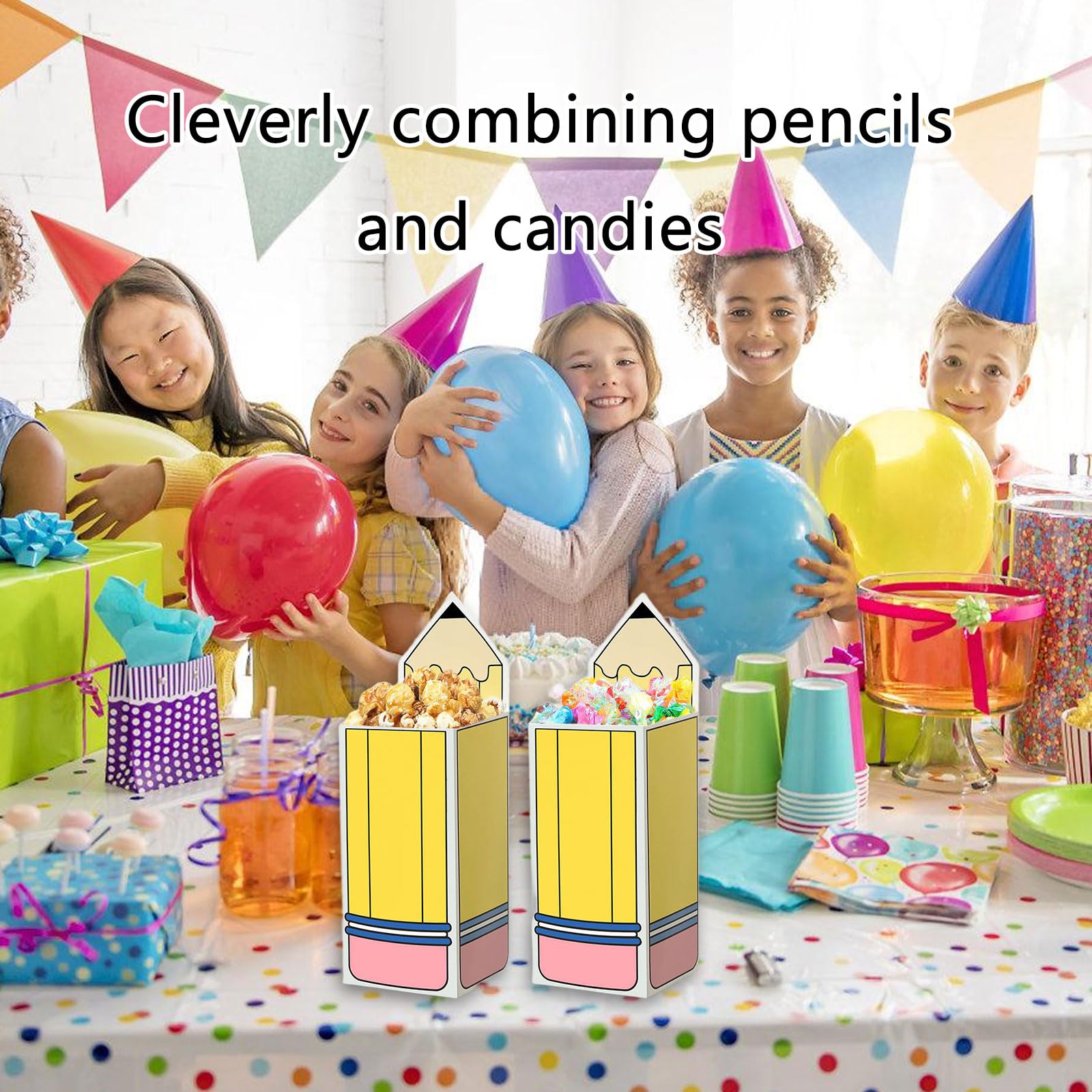 Lot De 24 Boîtes à Bonbons Créatives En Forme De Crayon Pour La