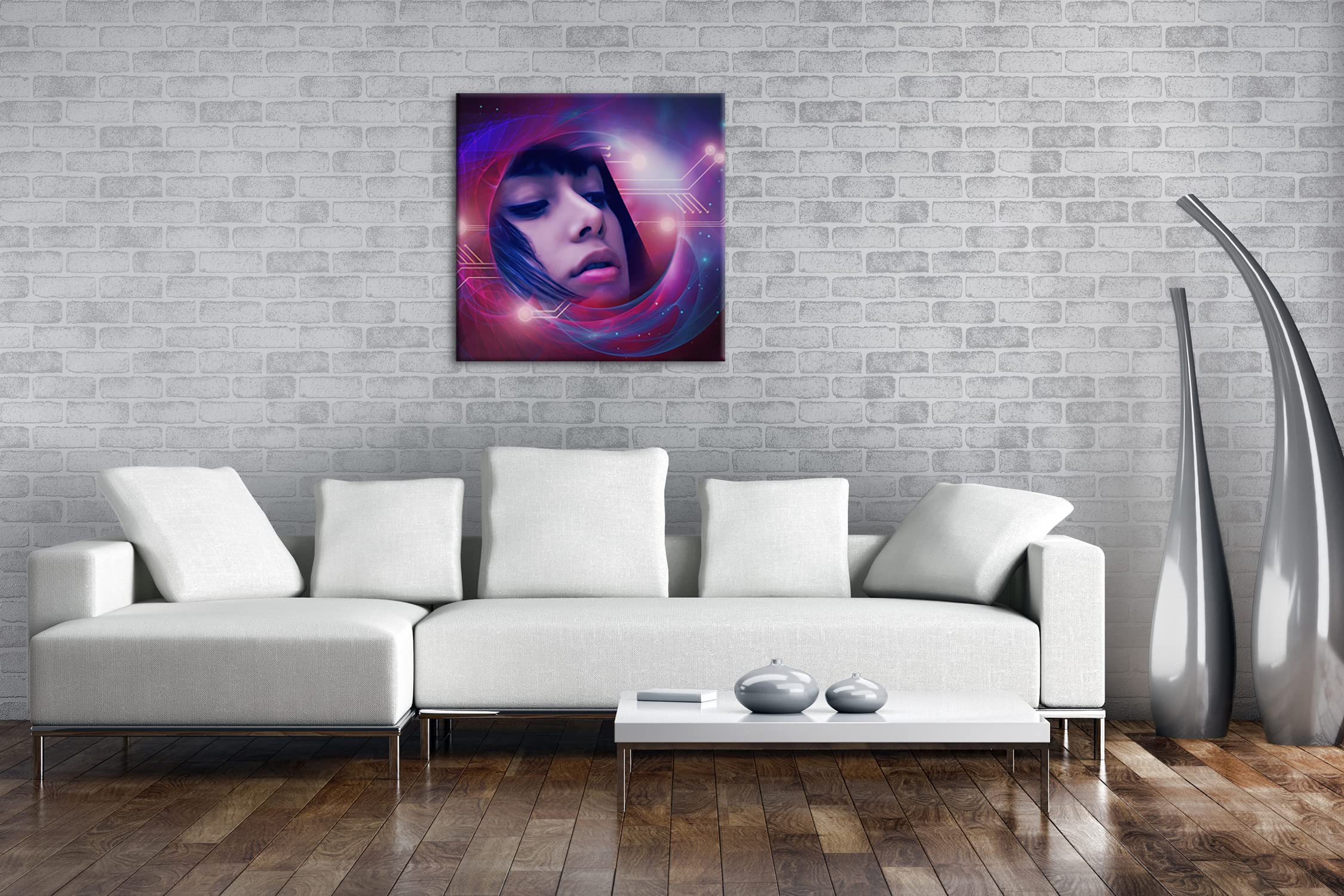 Fotomural sobre lienzo (70 x 70 cm), diseño de ciencia ficticia