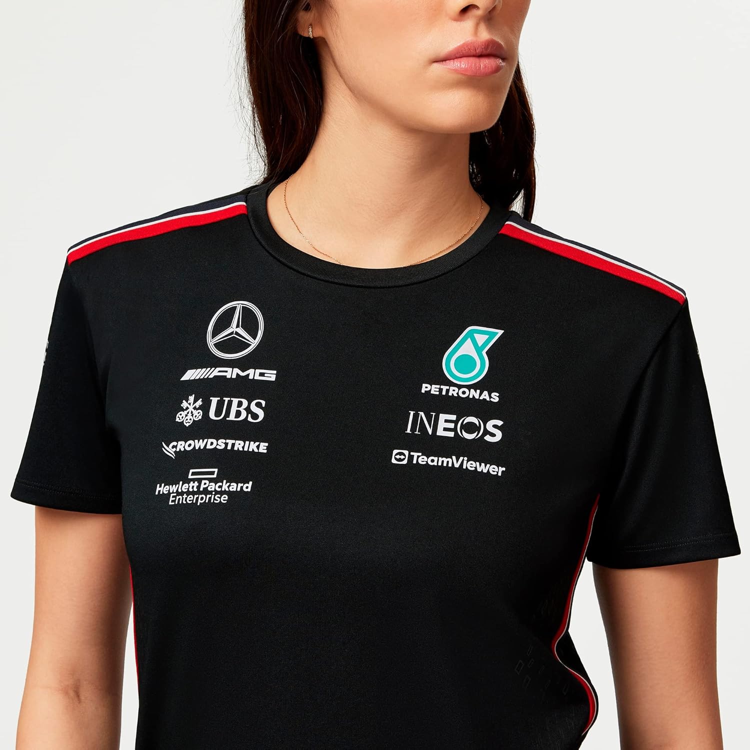 Mercedes AMG Petronas Formula One Team - Womens 2023 Team T-Shirt - Black - Size: XS