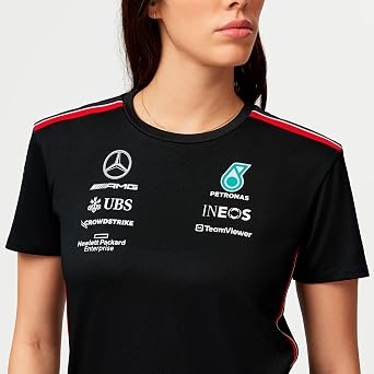 Mercedes AMG Petronas Formula One Team - Womens 2023 Team T-shirt - Black - Size: XL