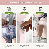 Vista 4 de GreenPan Frost Ice Cream Maker & Slushie Machine, Soft Serve, Sorbet, Margaritas, Milkshakes, Frozen Yogurt, No Pre-Freezing, Ready in 15 Mins, 6
