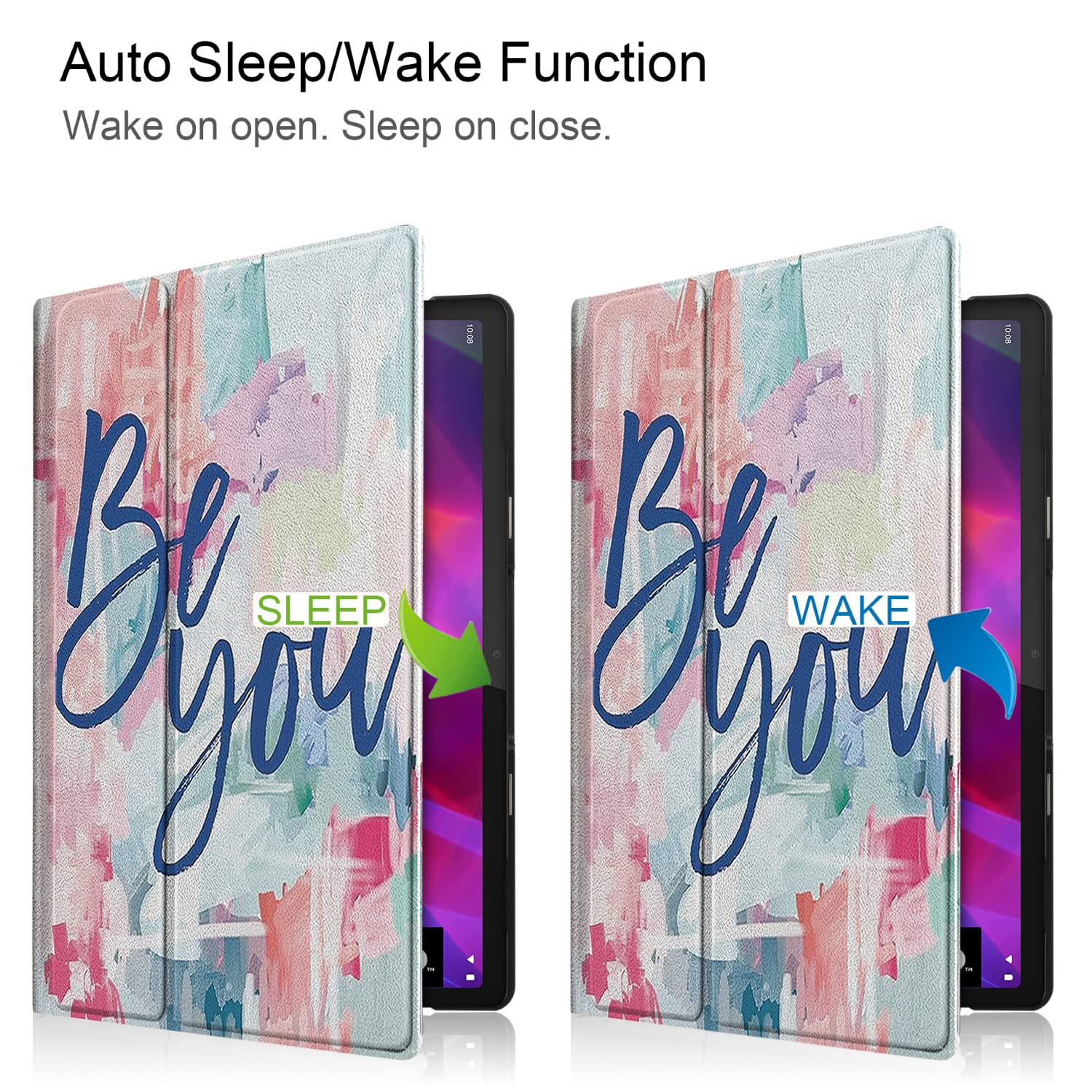 Swook PU Leather Flip case Cover with Auto Wake Sleep for Lenovo Yoga Tab  11 (YT-J706F) 11 inch Tablet (Be-You)