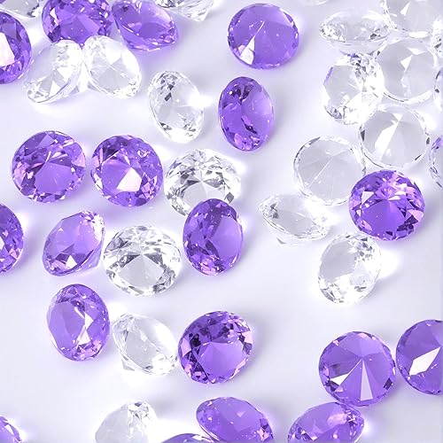 Vista 42 de Babenest - Relleno de jarrón de gemas falsas de diamantes acrílicos, 240 piezas de diamantes de imitación de 3/4 pulgadas, joyas de cristal