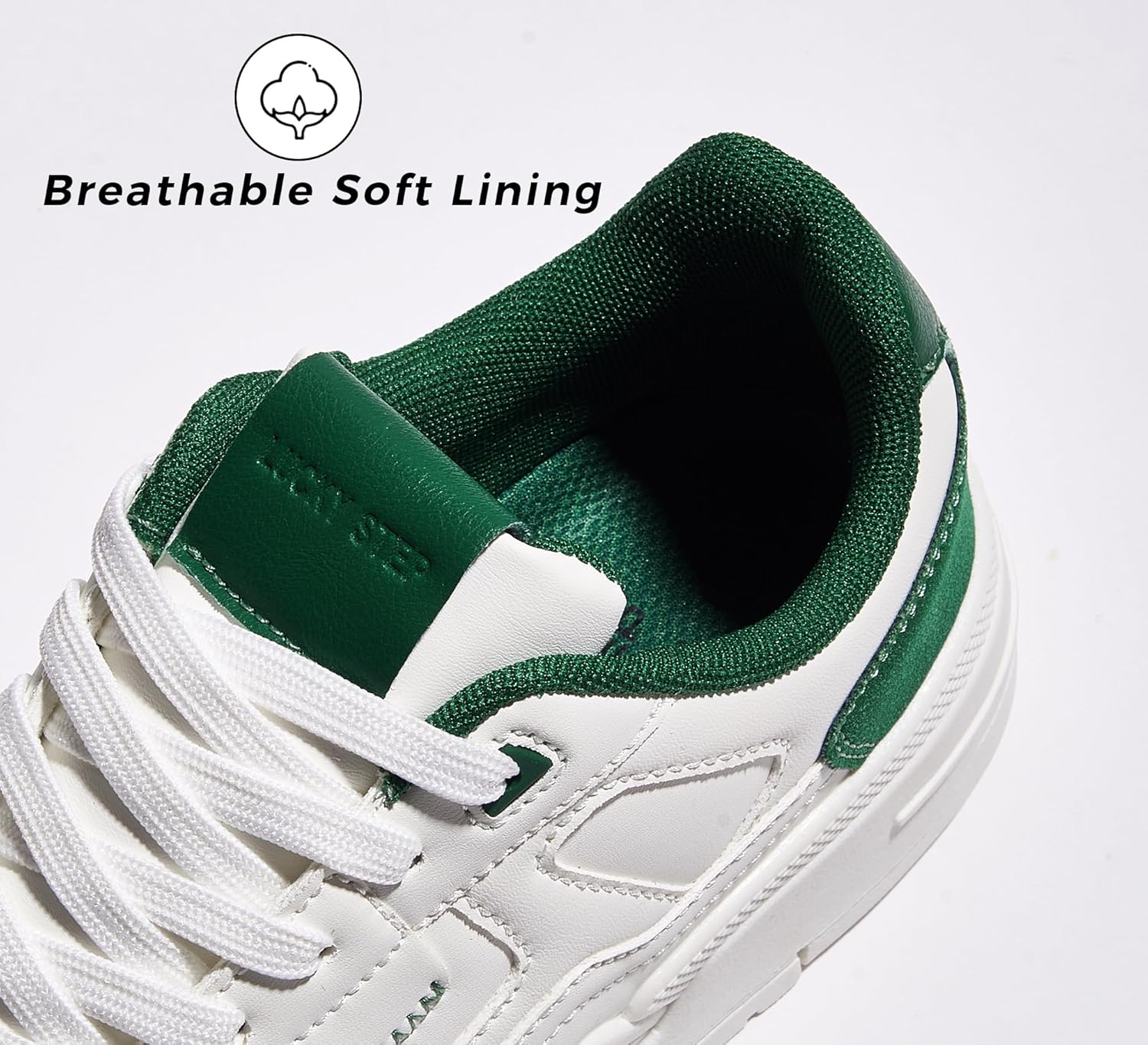 LUCKY STEP Women's Lace Up Fashion Casual Sneakers Low Top Walking Shoes Platform Comfort Non Slip Tennis Shoes - Image 4